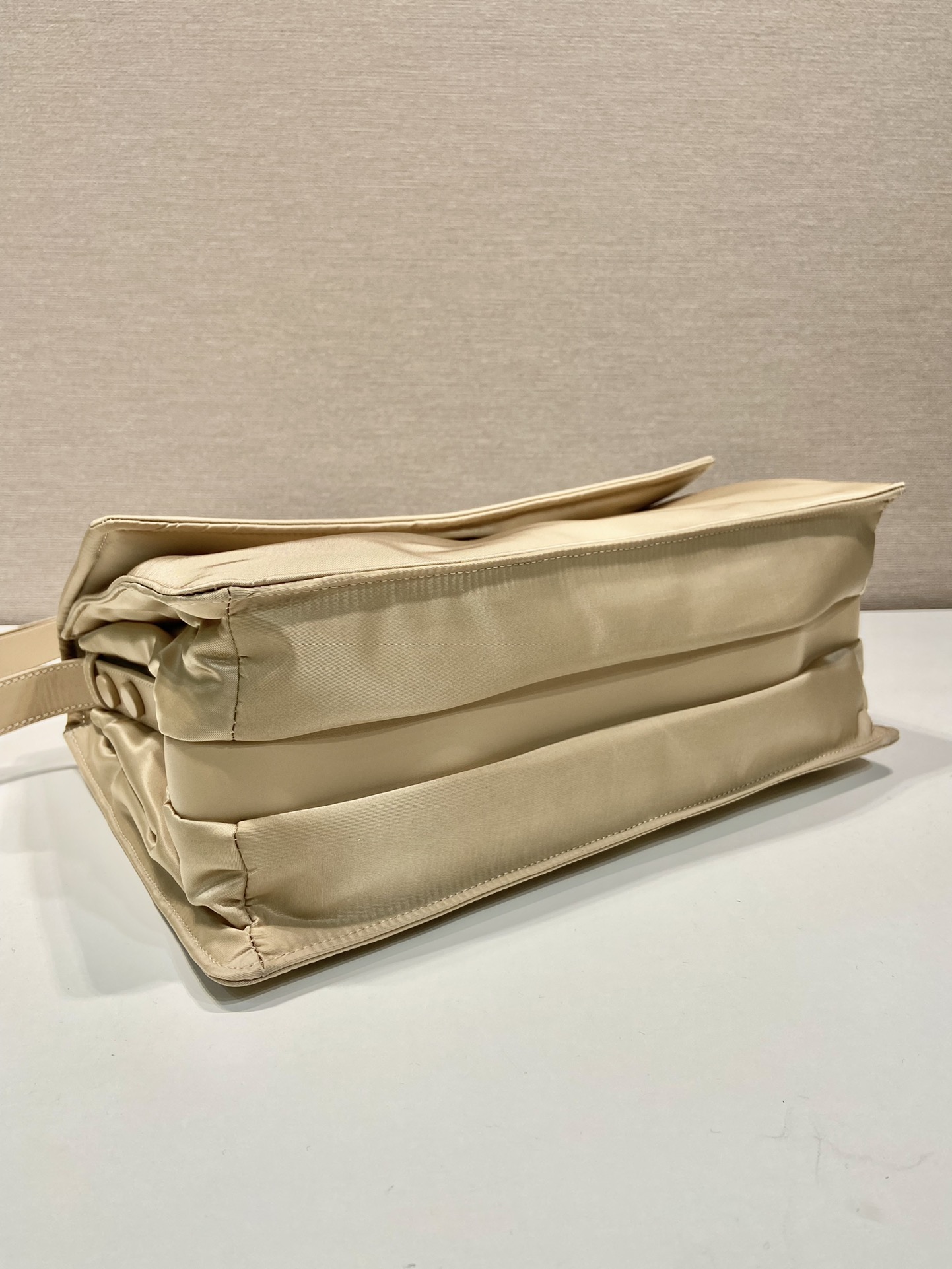 Pra*a black medium padded re-nylon shoulder bag
