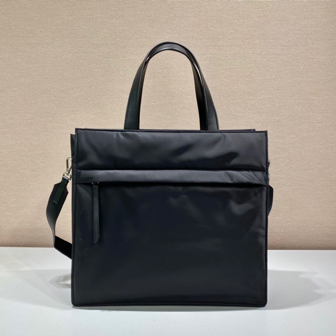Pra*a black re-nylon tote bag
