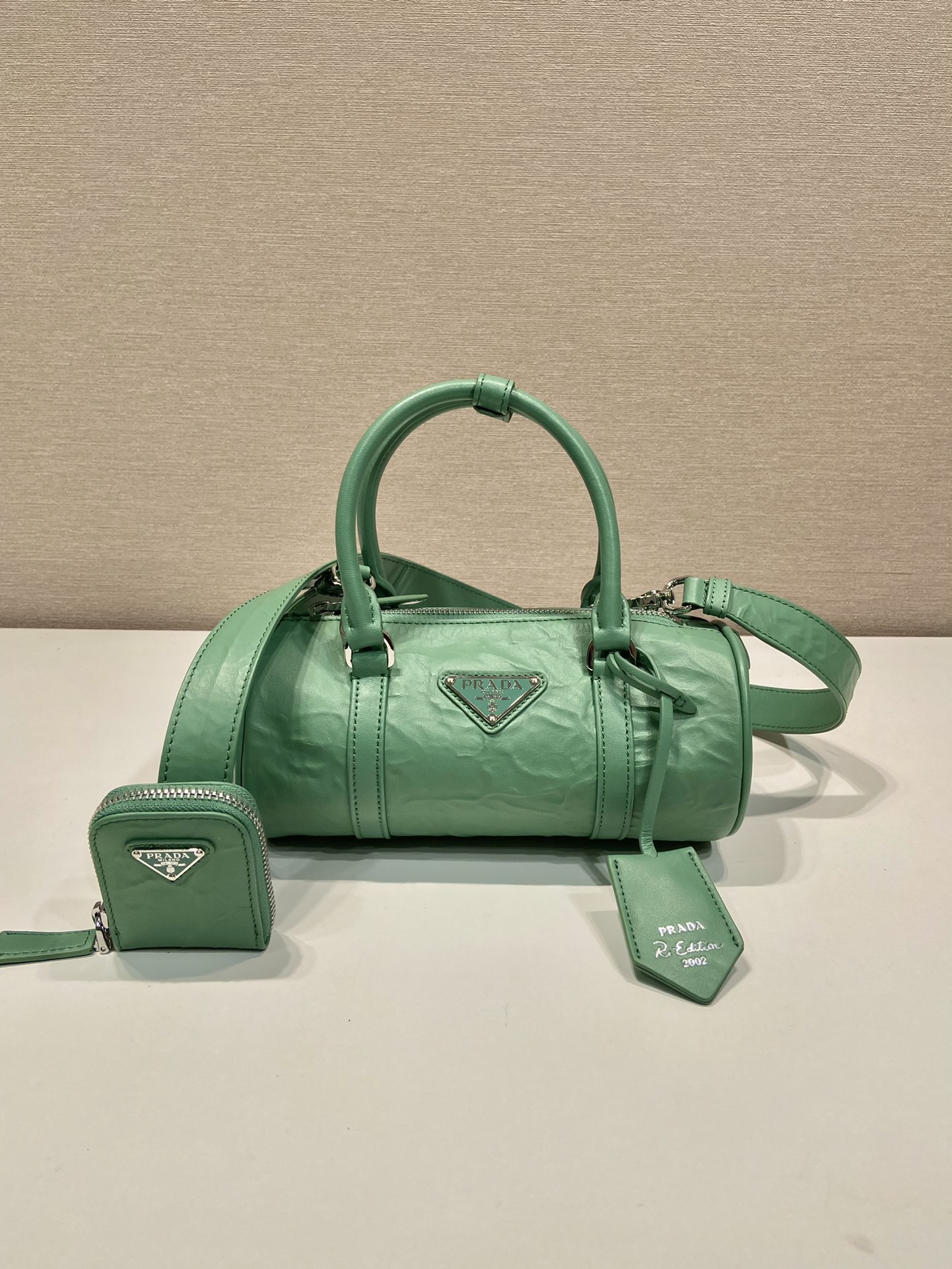 Pra*a antique nappa leather handbag