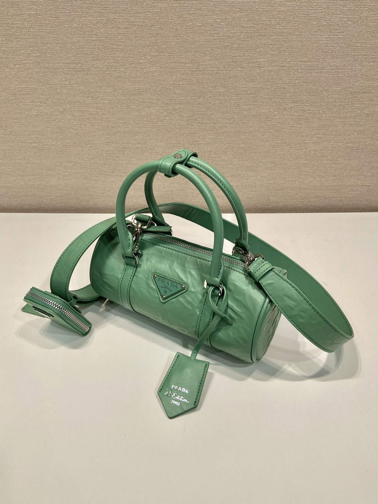 Pra*a antique nappa leather handbag