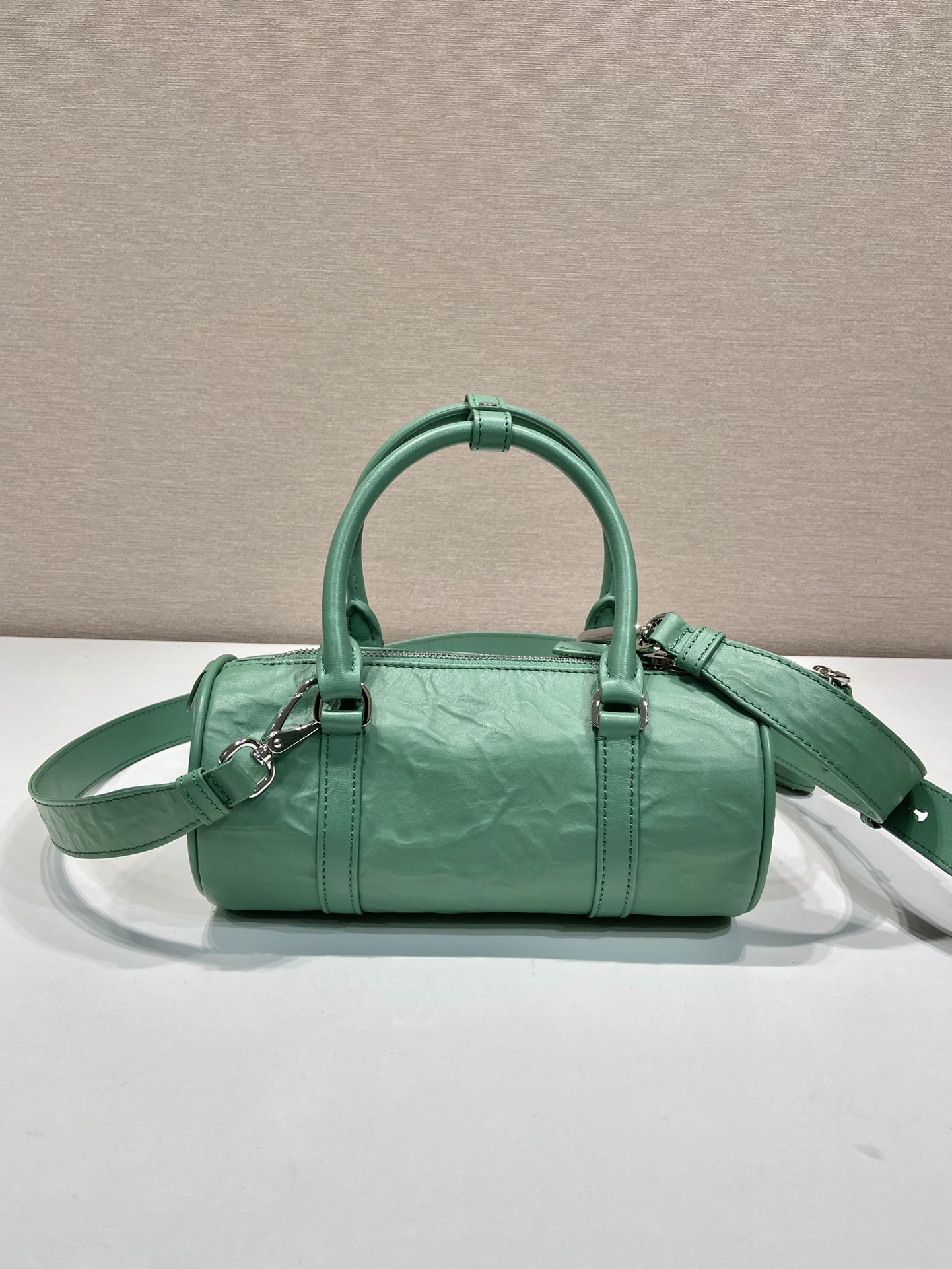 Pra*a antique nappa leather handbag