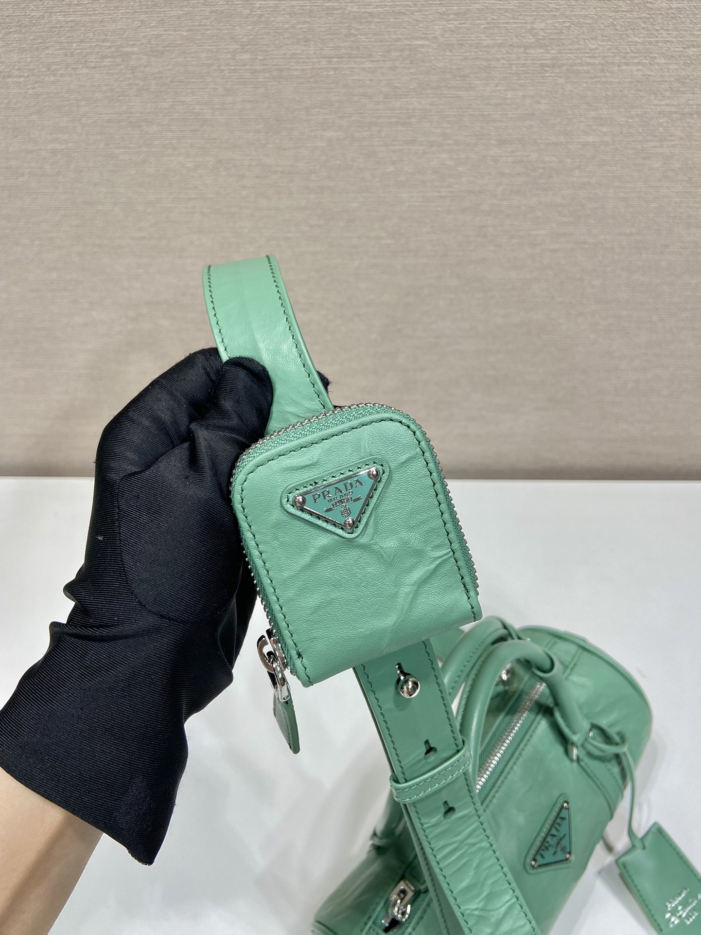 Pra*a antique nappa leather handbag