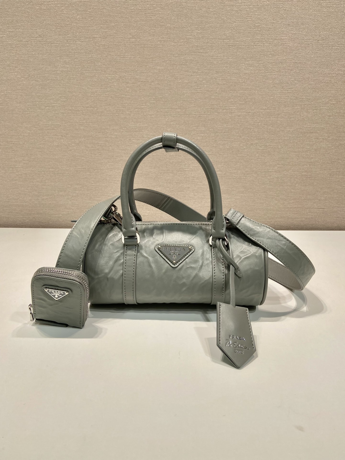Pra*a antique nappa leather handbag