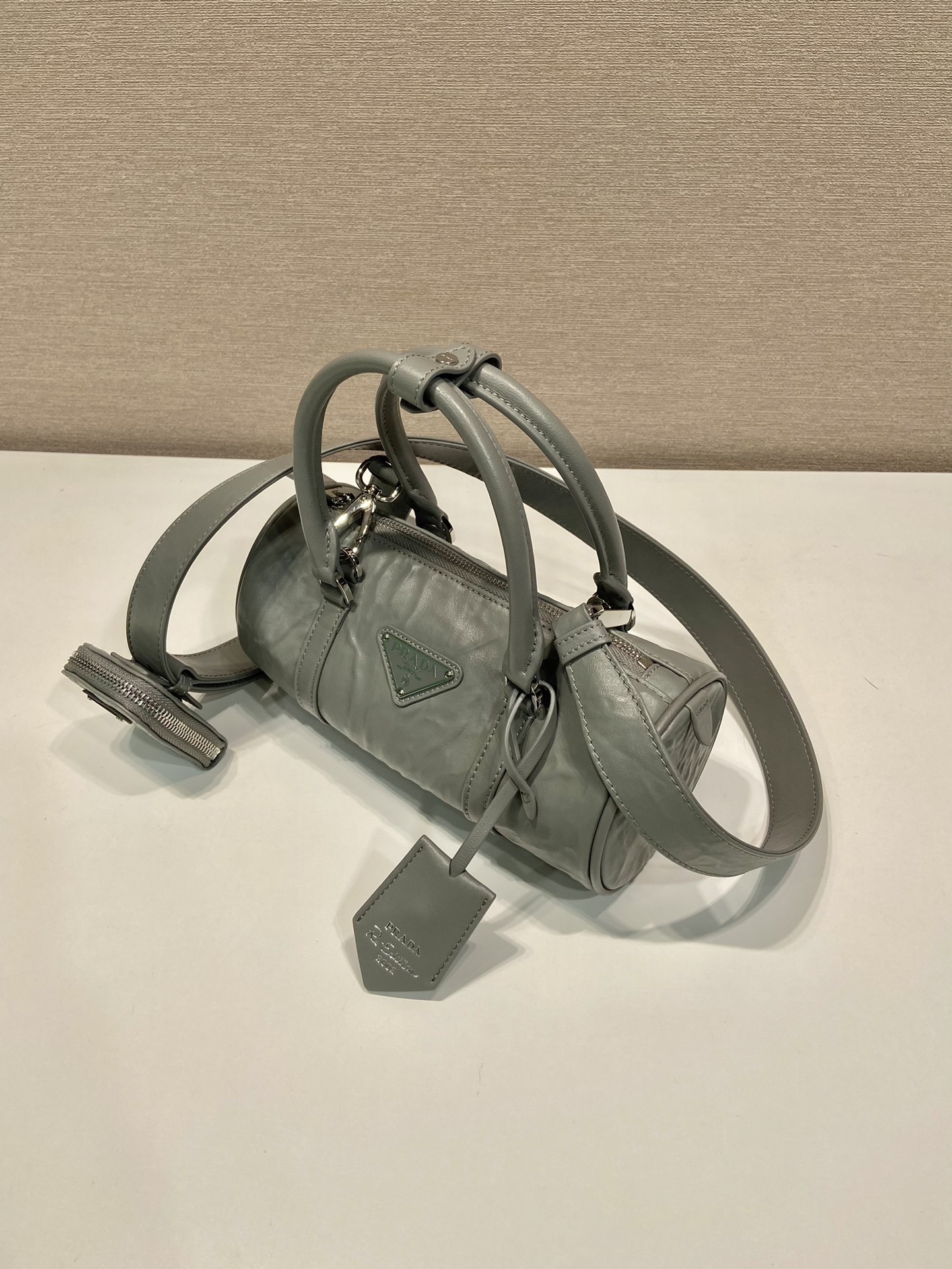 Pra*a antique nappa leather handbag