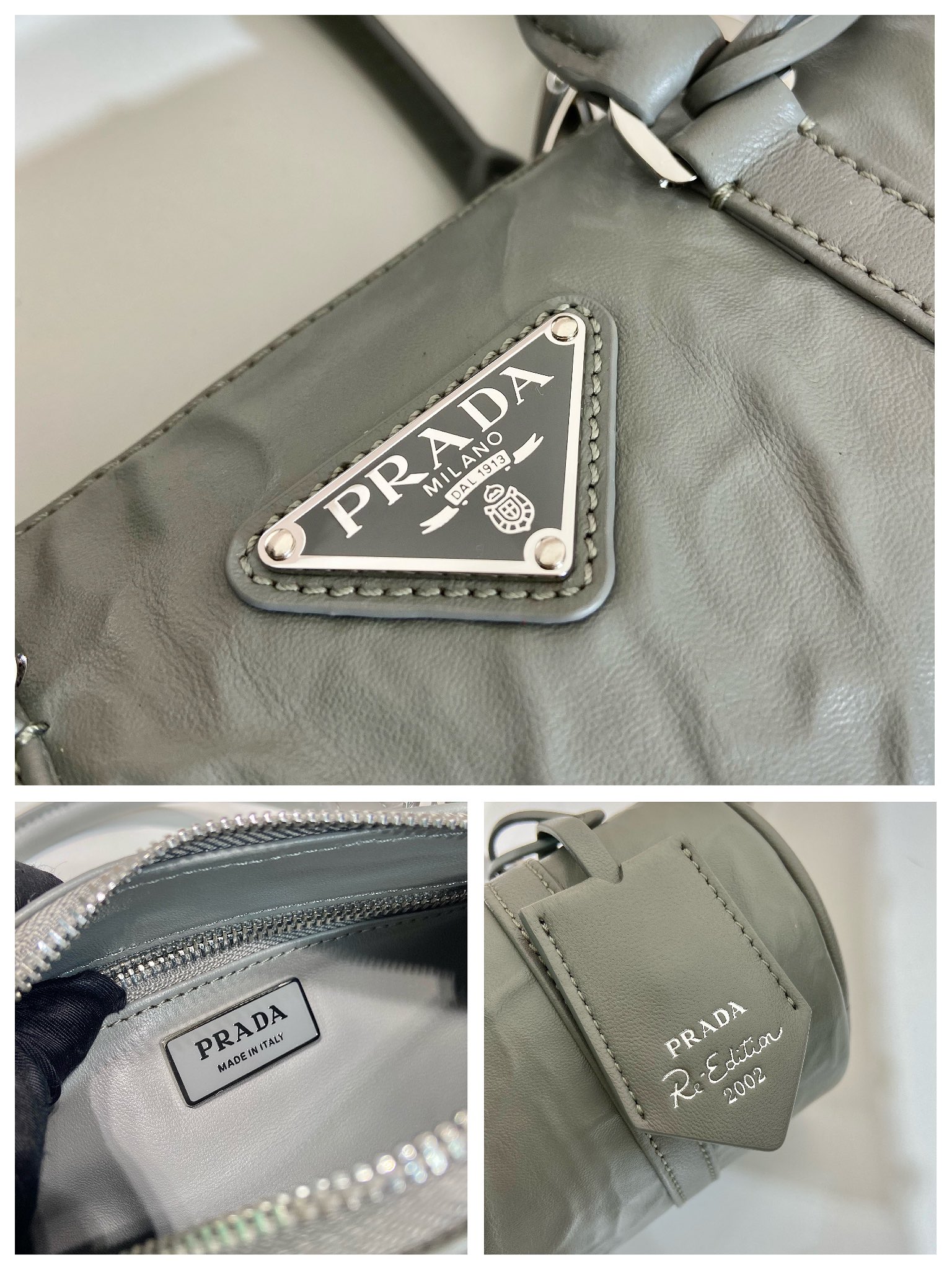 Pra*a antique nappa leather handbag