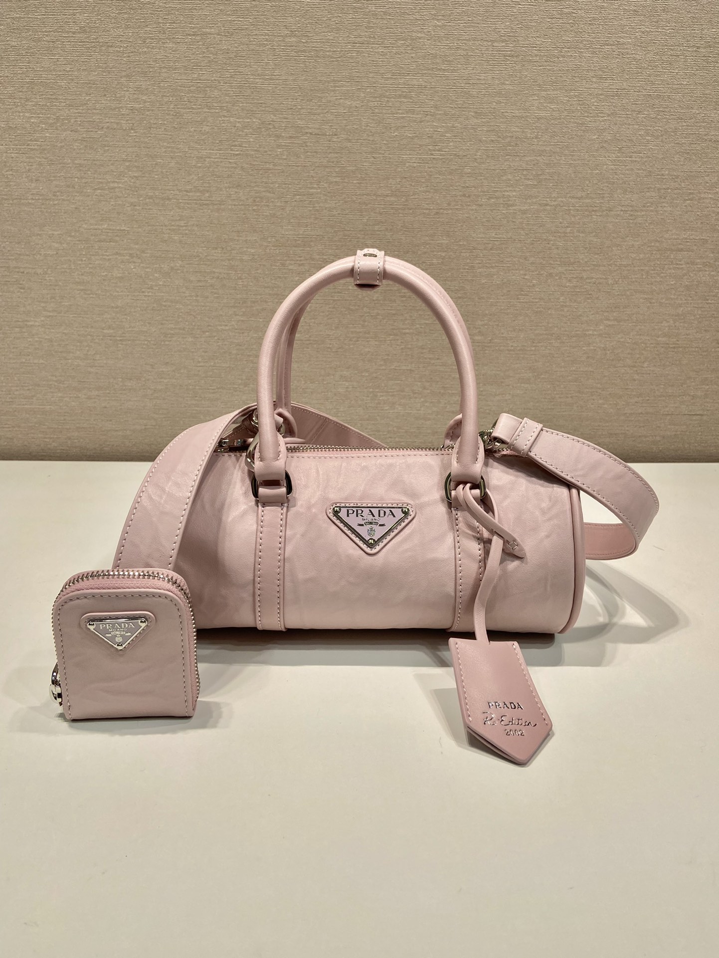 Pra*a antique nappa leather handbag