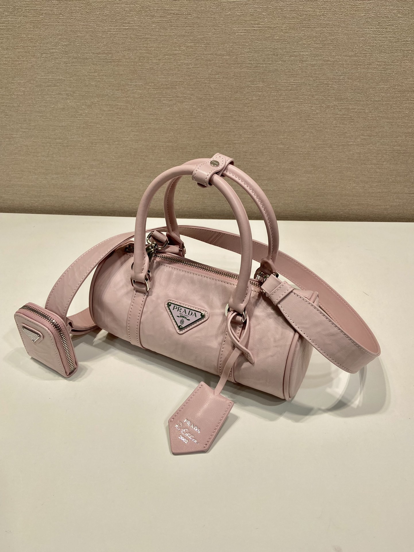 Pra*a antique nappa leather handbag