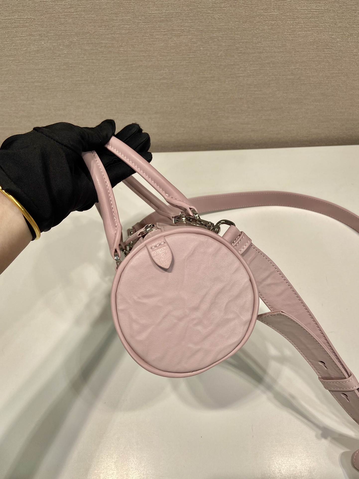 Pra*a antique nappa leather handbag