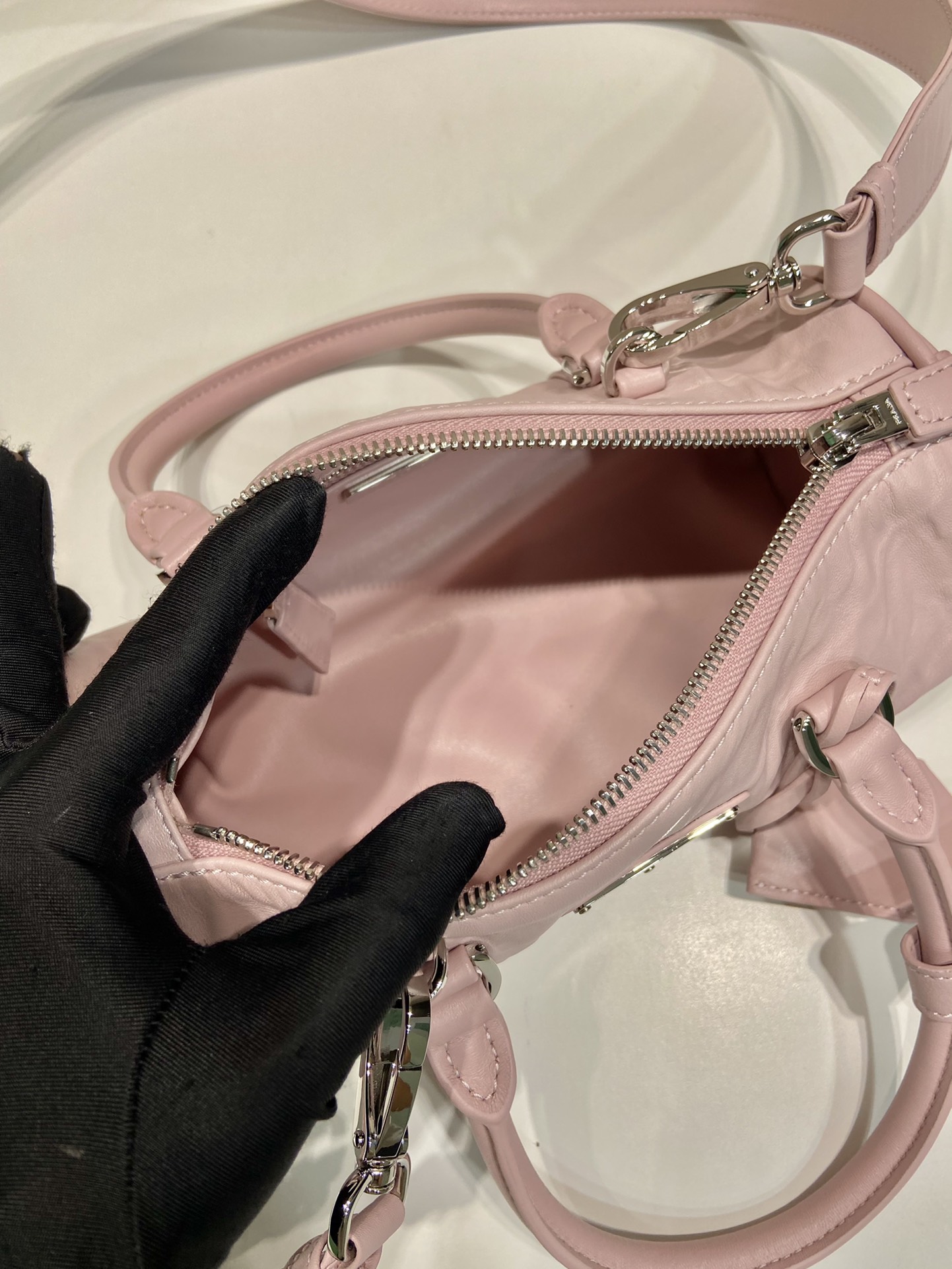 Pra*a antique nappa leather handbag
