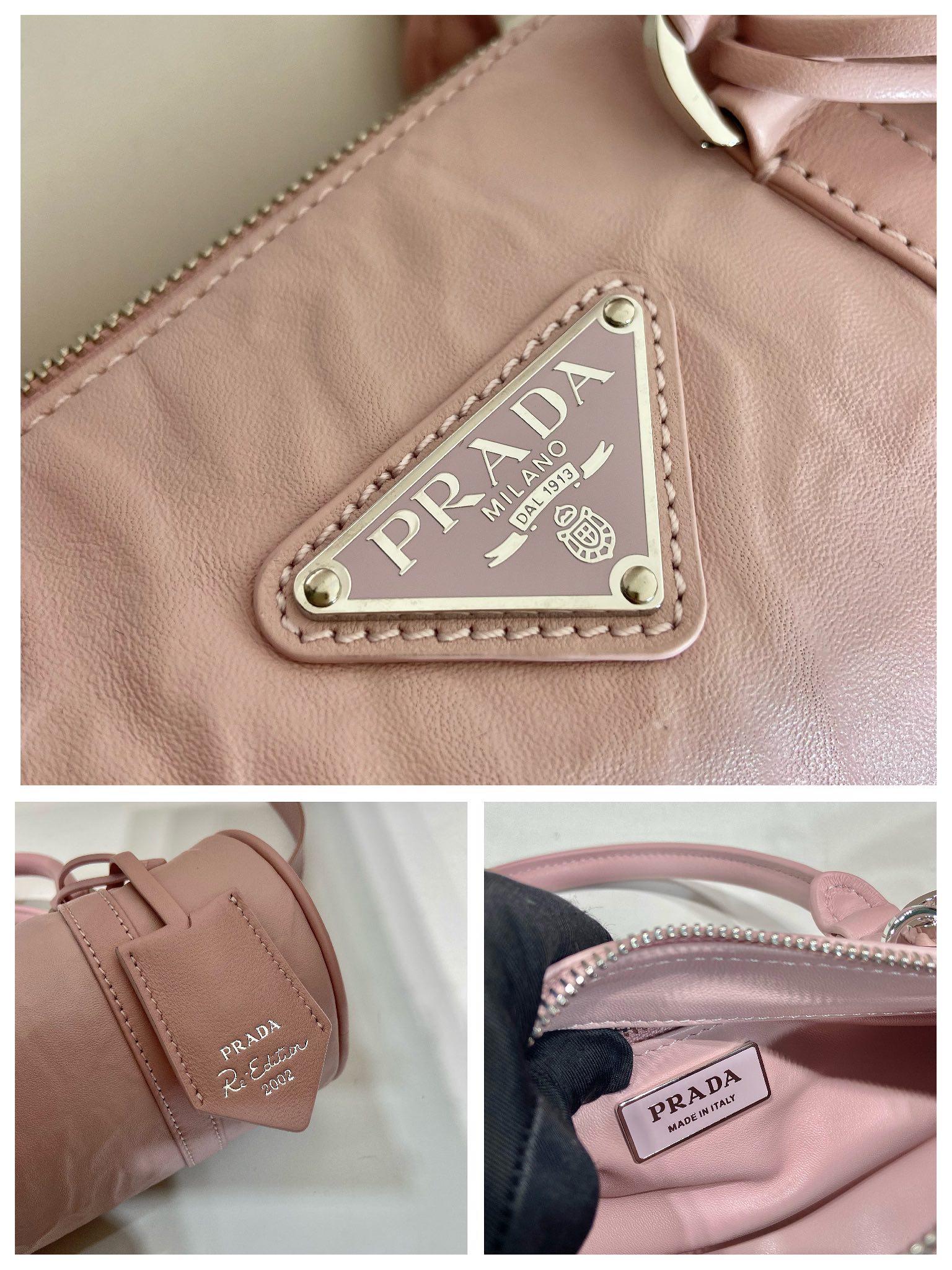 Pra*a antique nappa leather handbag