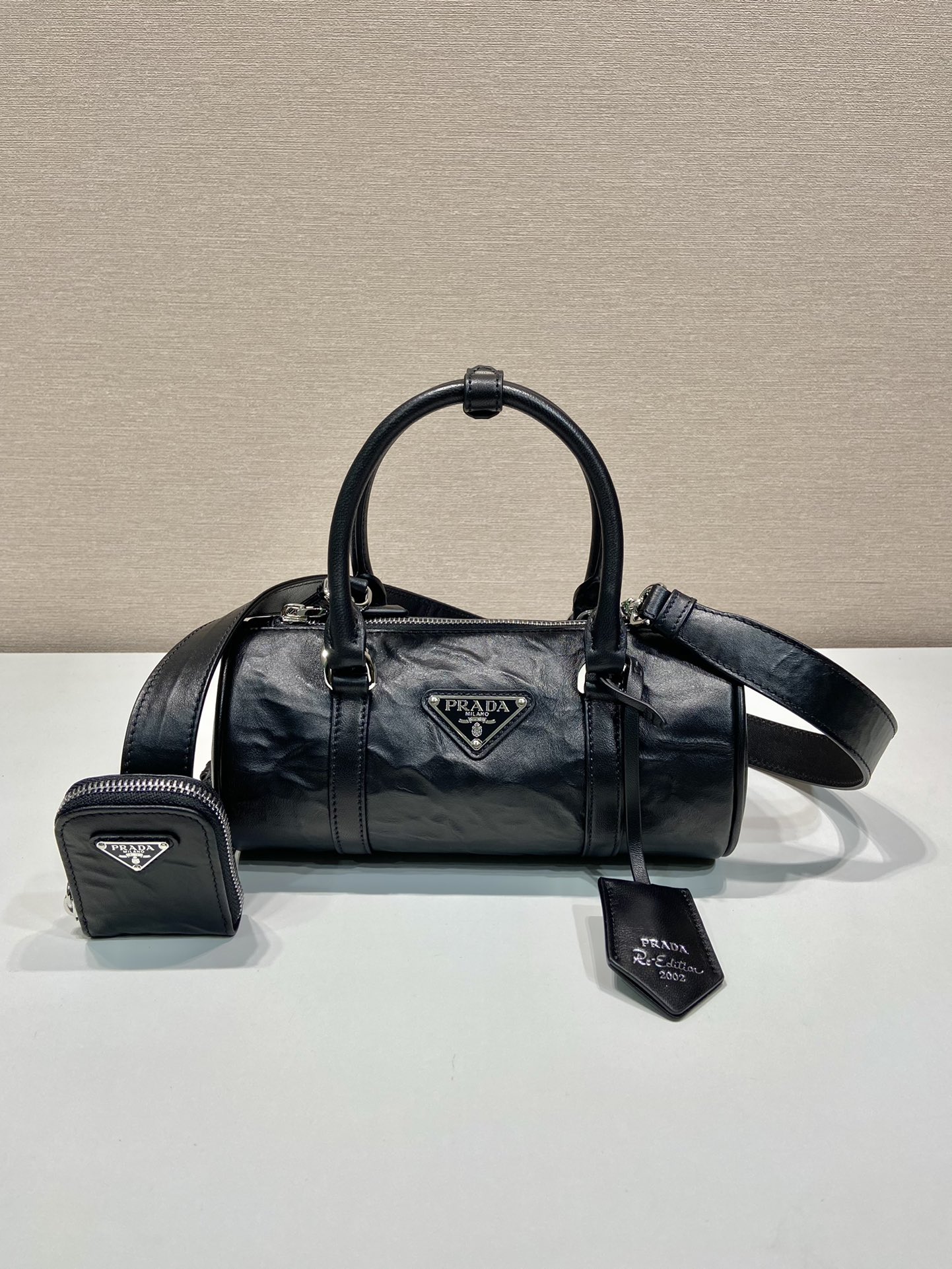 Pra*a antique nappa leather handbag