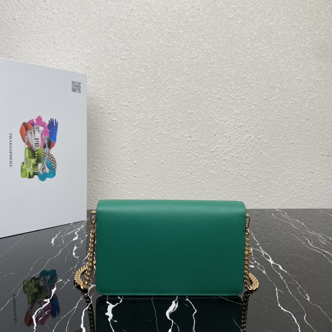 Pra*a saffiano leather shoulder bag