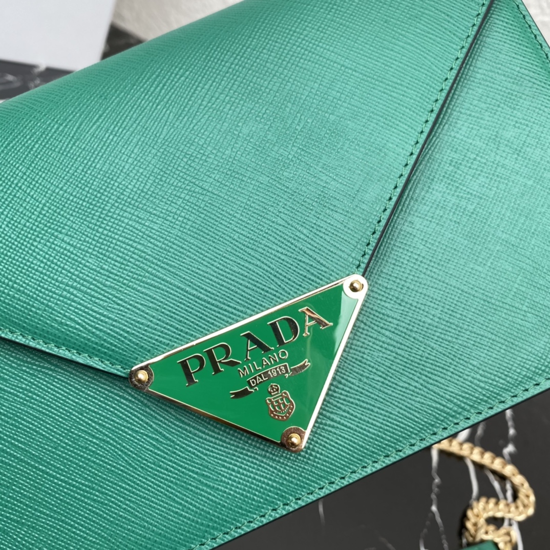 Pra*a saffiano leather shoulder bag