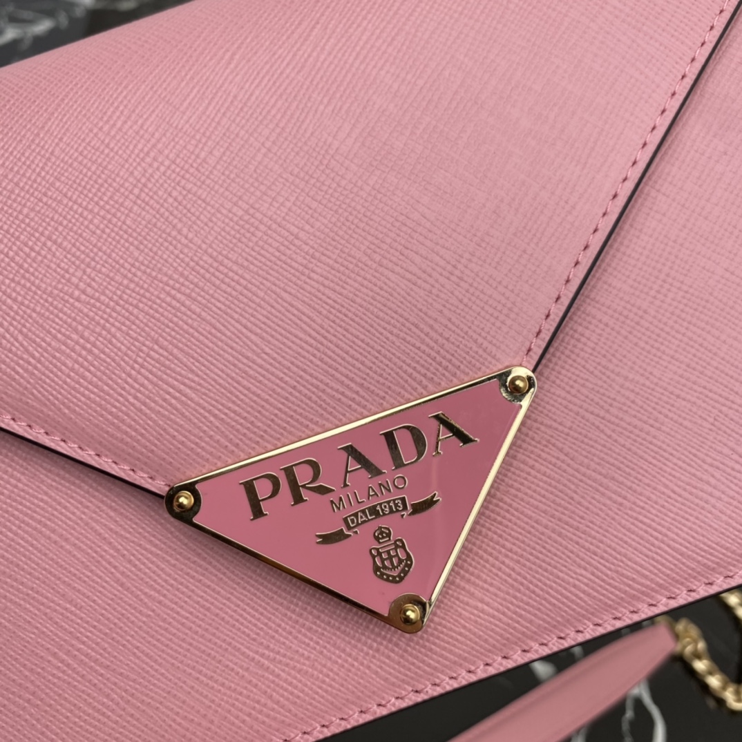 Pra*a saffiano leather shoulder bag