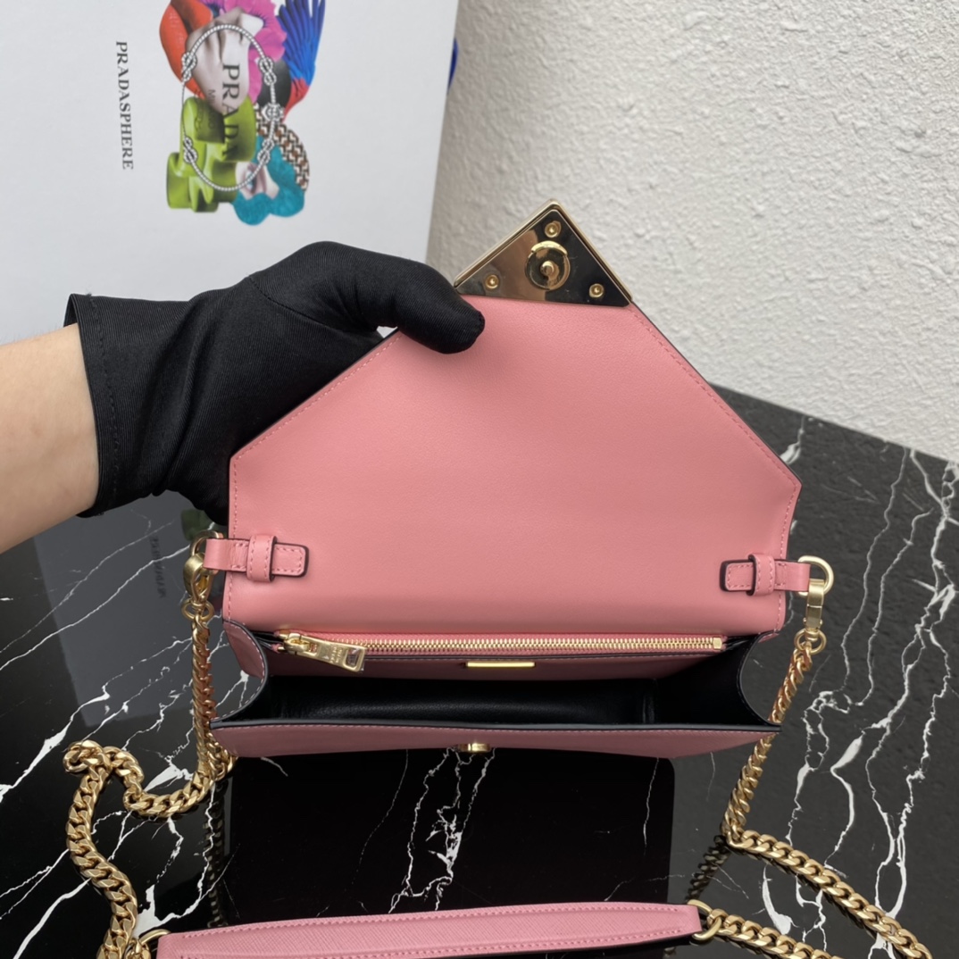Pra*a saffiano leather shoulder bag
