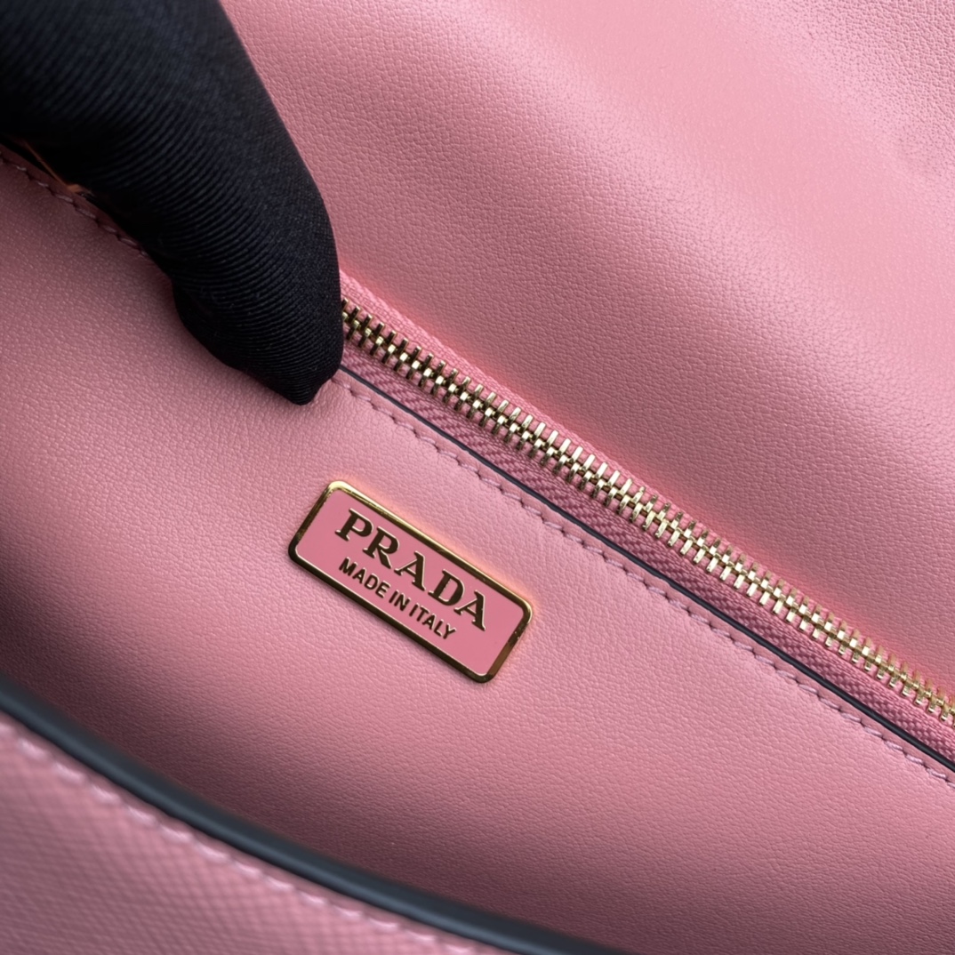Pra*a saffiano leather shoulder bag
