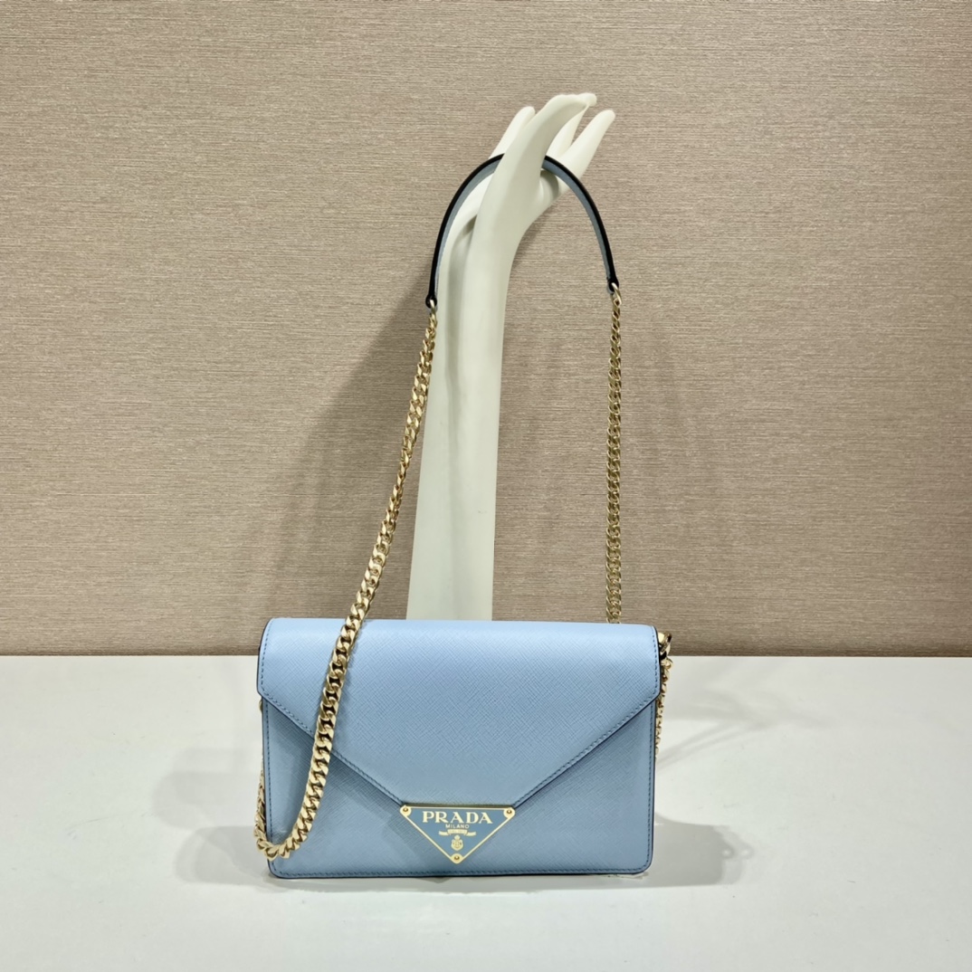Pra*a saffiano leather shoulder bag