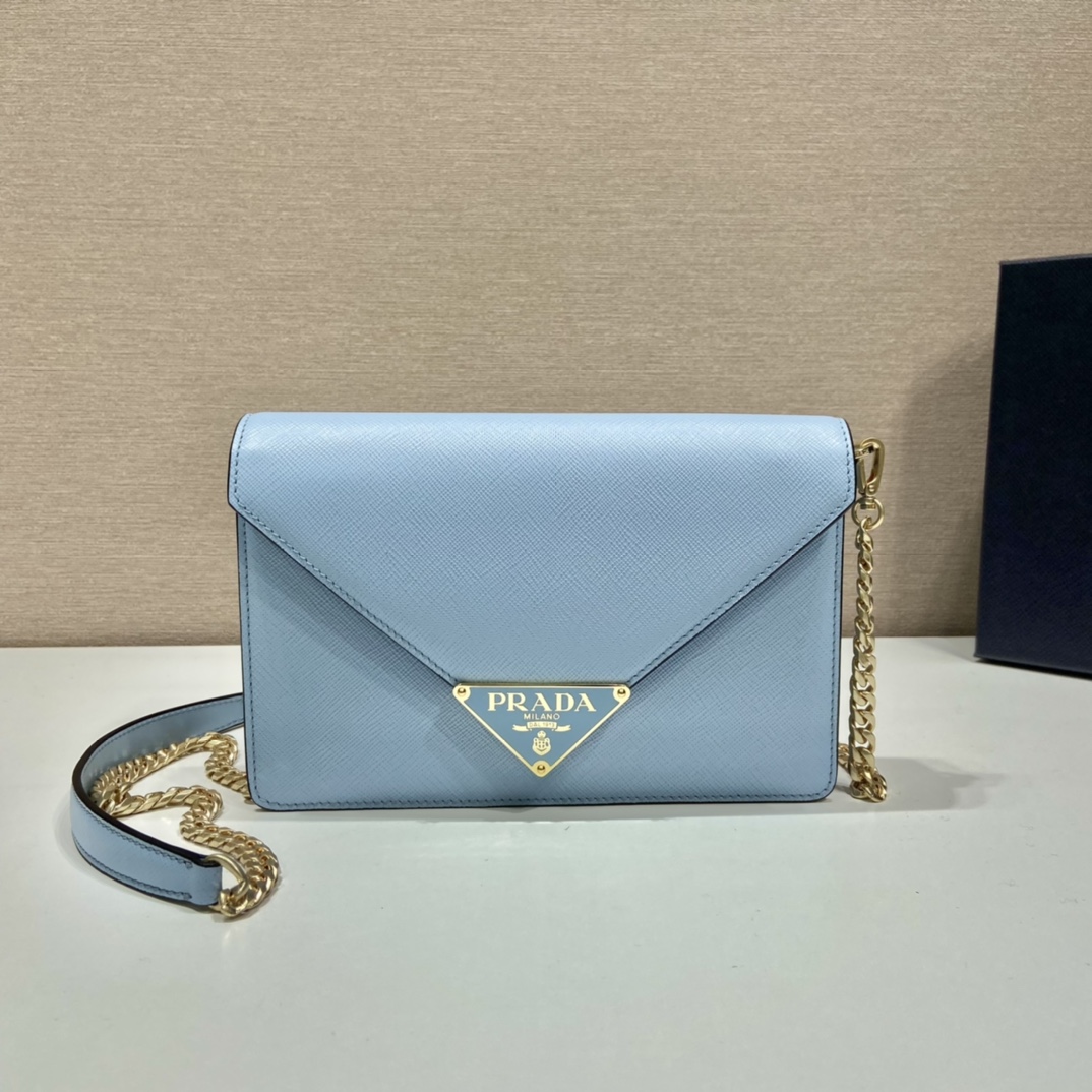 Pra*a saffiano leather shoulder bag