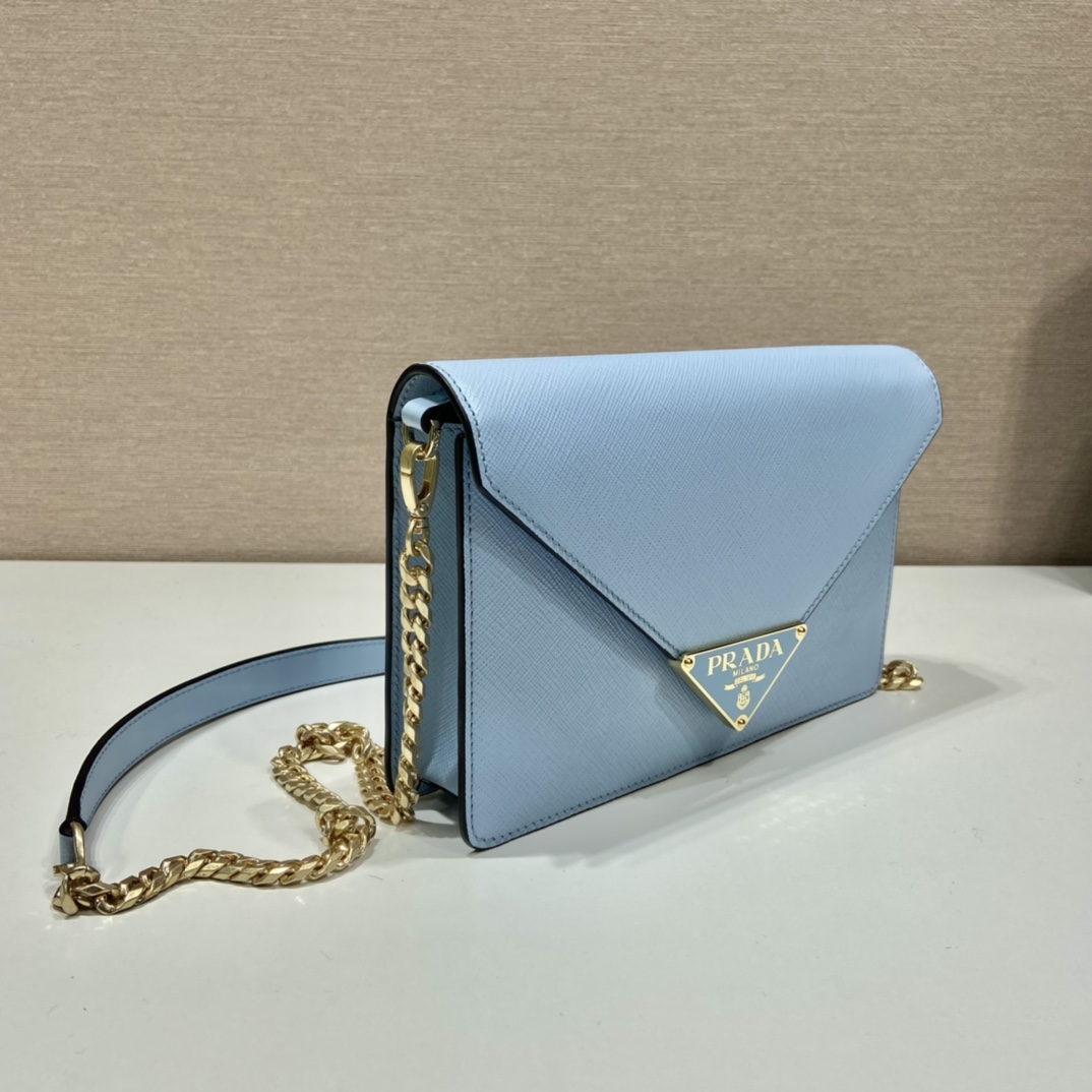 Pra*a saffiano leather shoulder bag