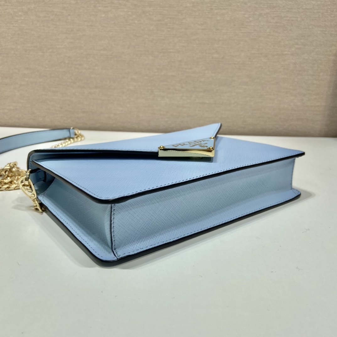 Pra*a saffiano leather shoulder bag
