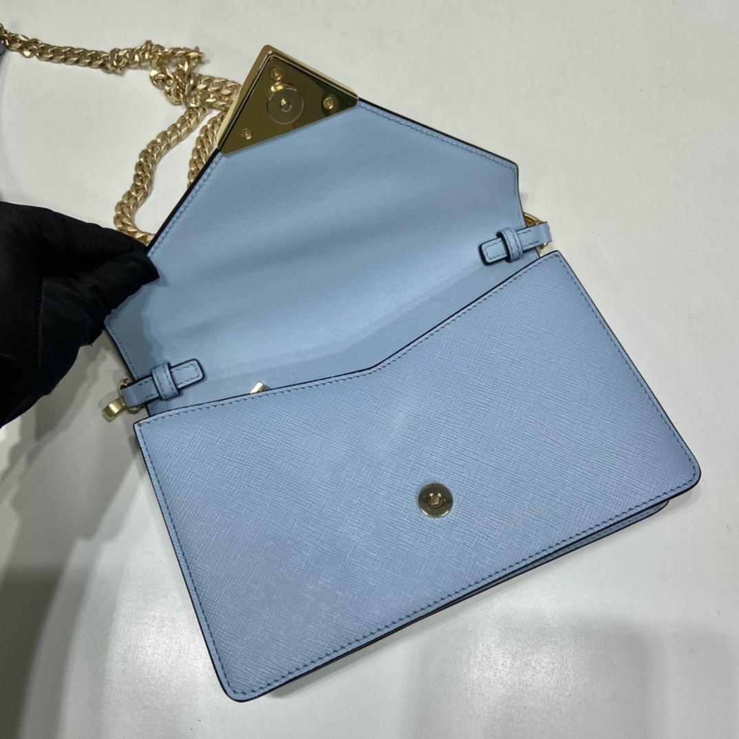 Pra*a saffiano leather shoulder bag