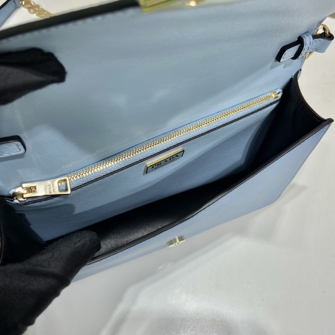 Pra*a saffiano leather shoulder bag