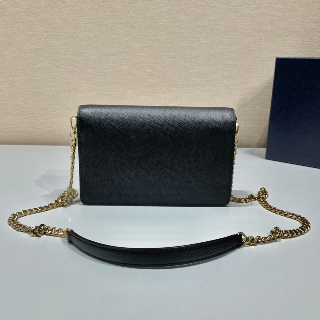 Pra*a saffiano leather shoulder bag
