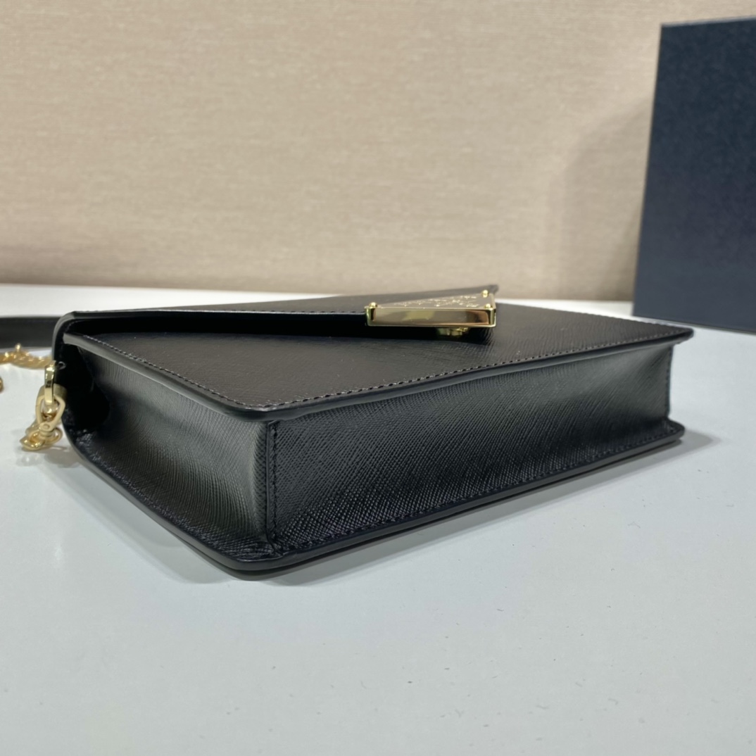 Pra*a saffiano leather shoulder bag