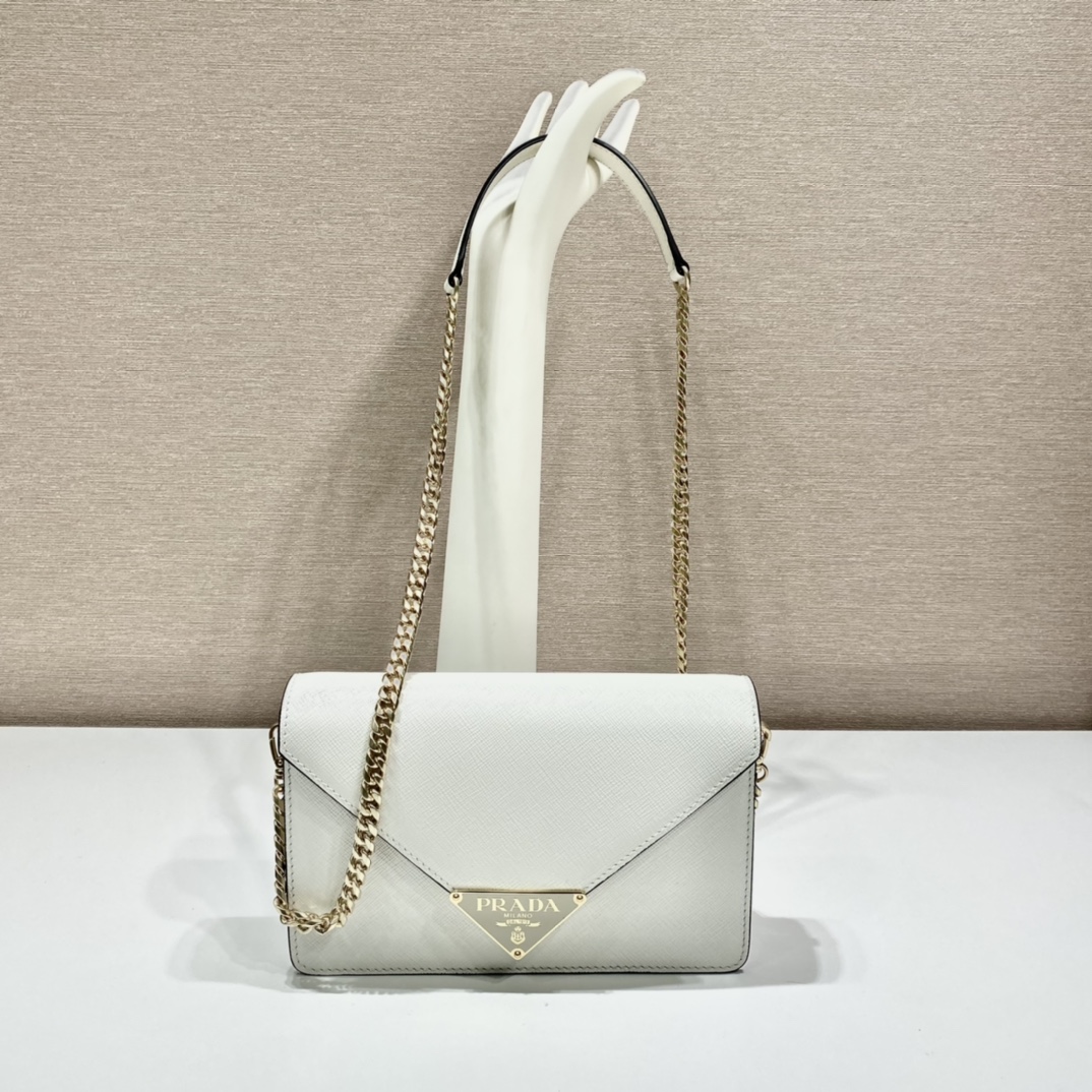 Pra*a saffiano leather shoulder bag