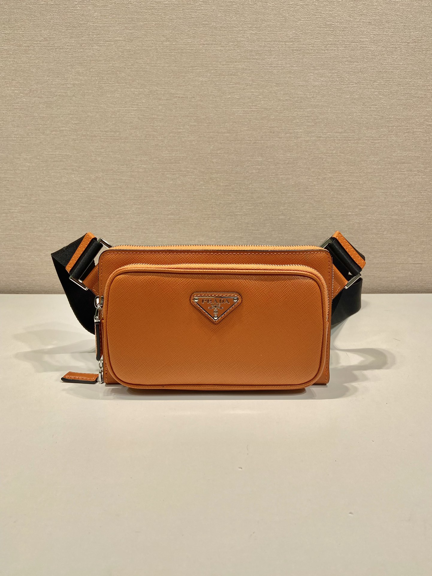 Pra*a saffiano leather belt bag