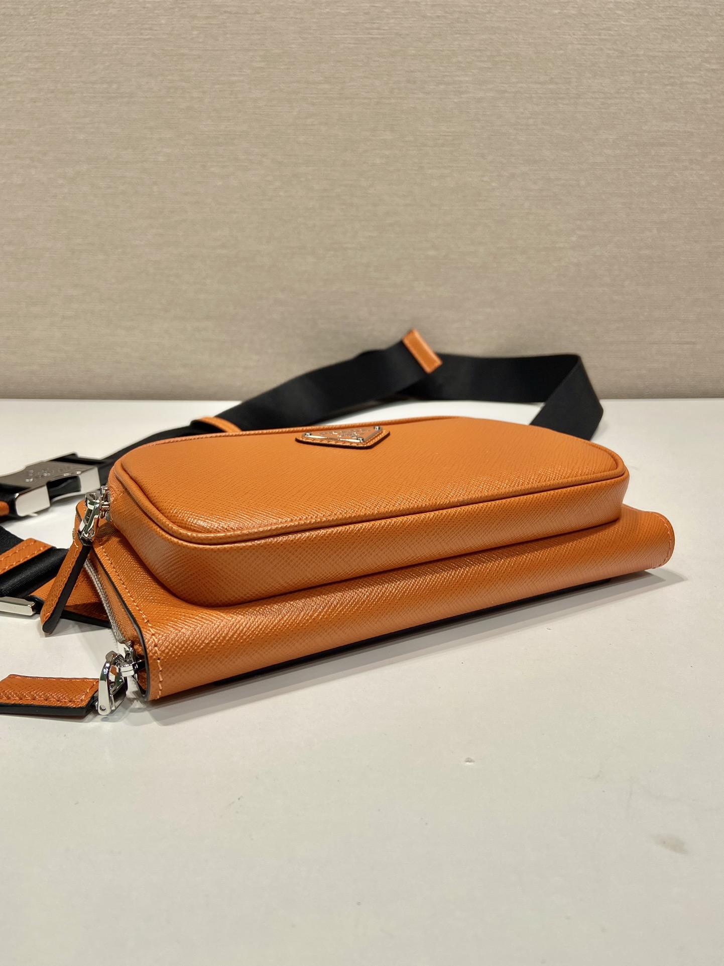 Pra*a saffiano leather belt bag