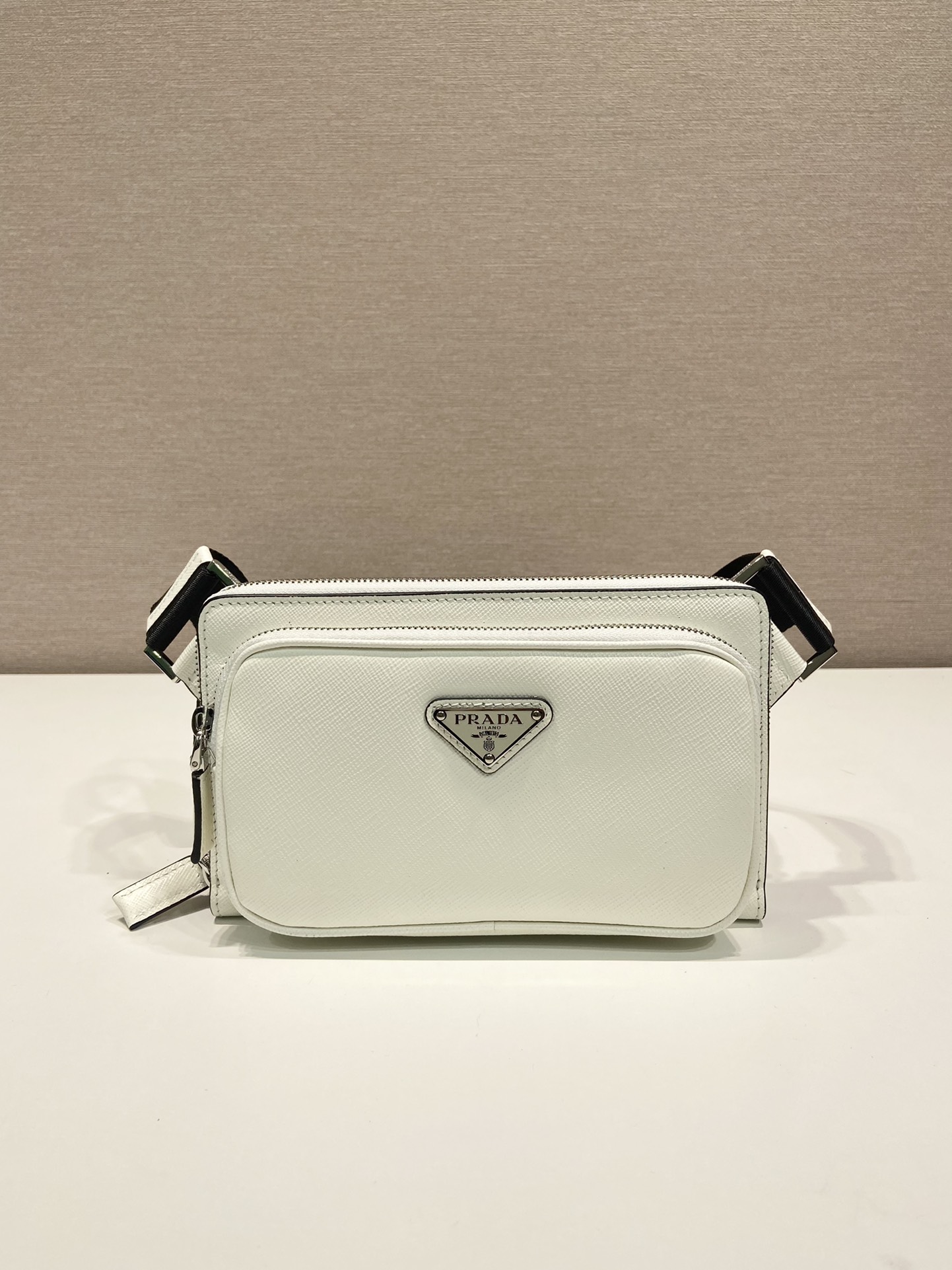 Pra*a saffiano leather belt bag