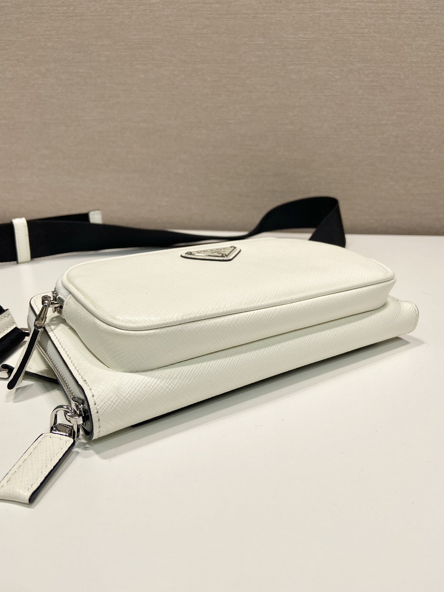 Pra*a saffiano leather belt bag