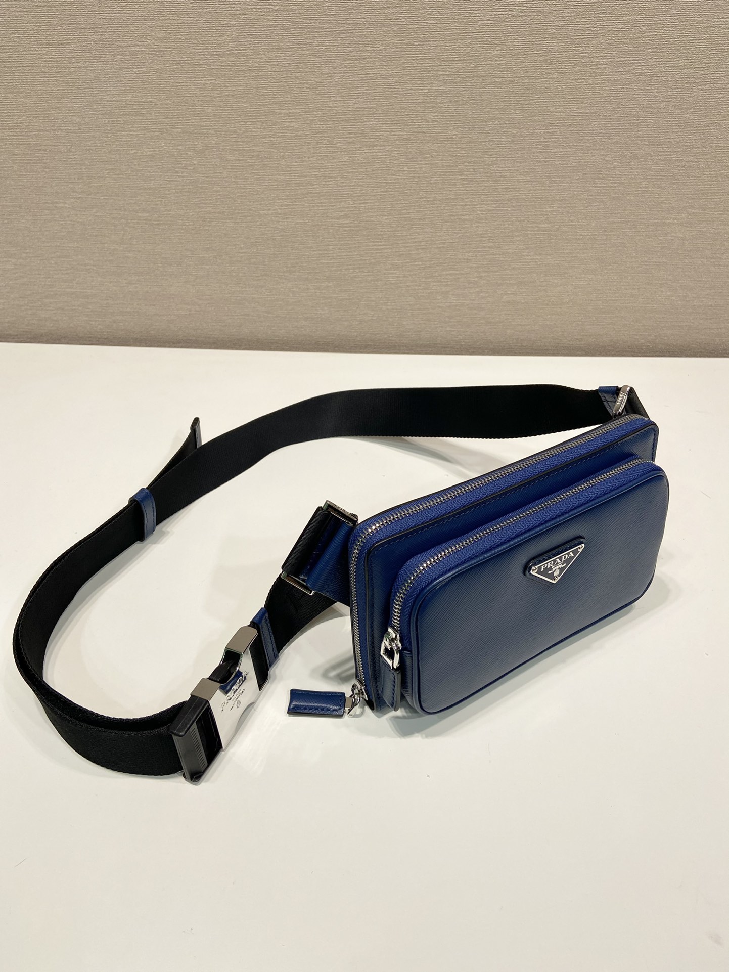 Pra*a saffiano leather belt bag