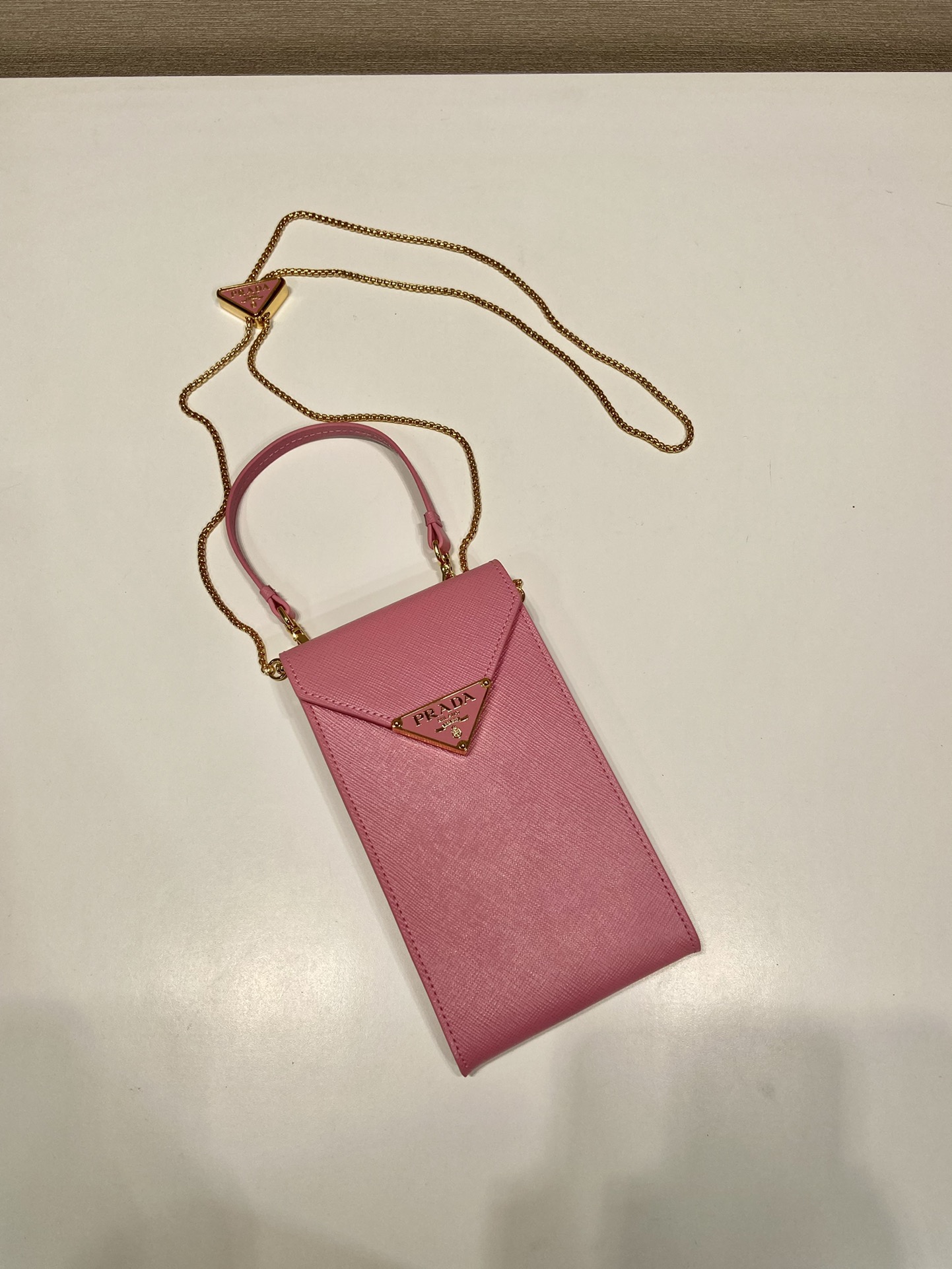 Pra*a saffiano leather mini-bag
