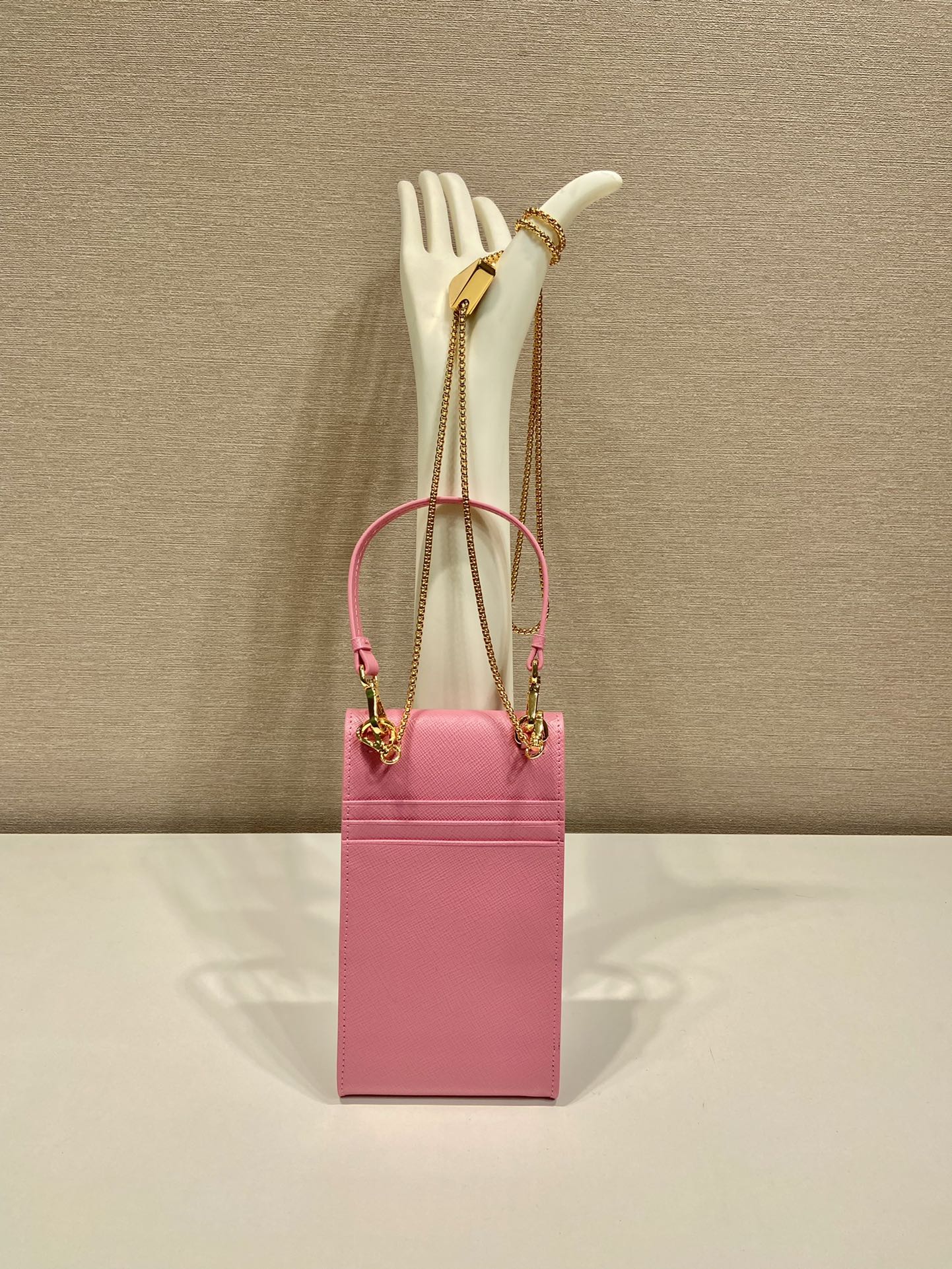 Pra*a saffiano leather mini-bag