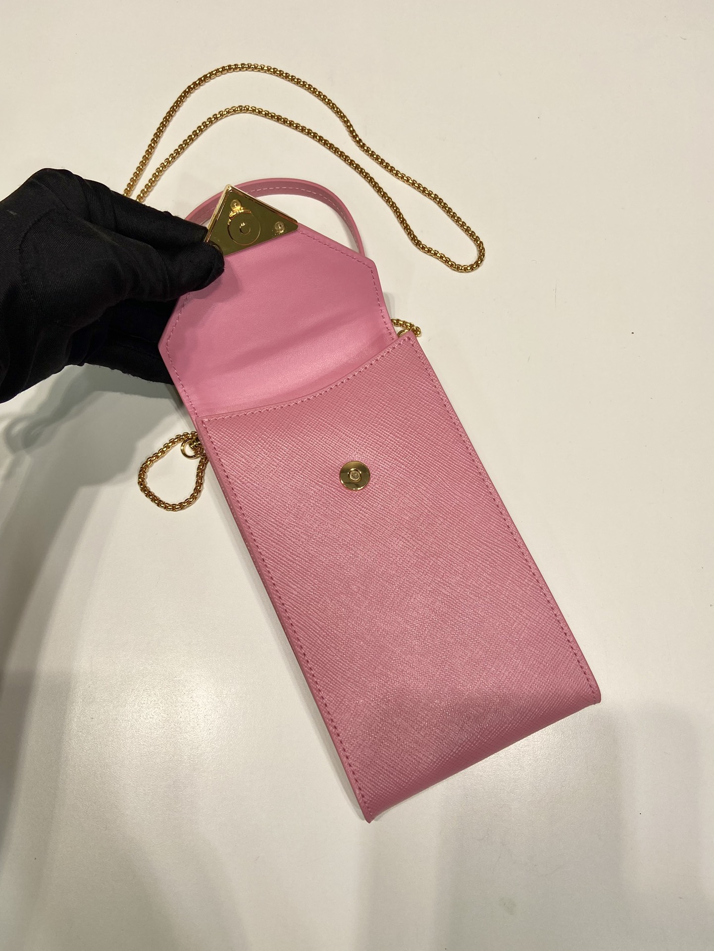 Pra*a saffiano leather mini-bag