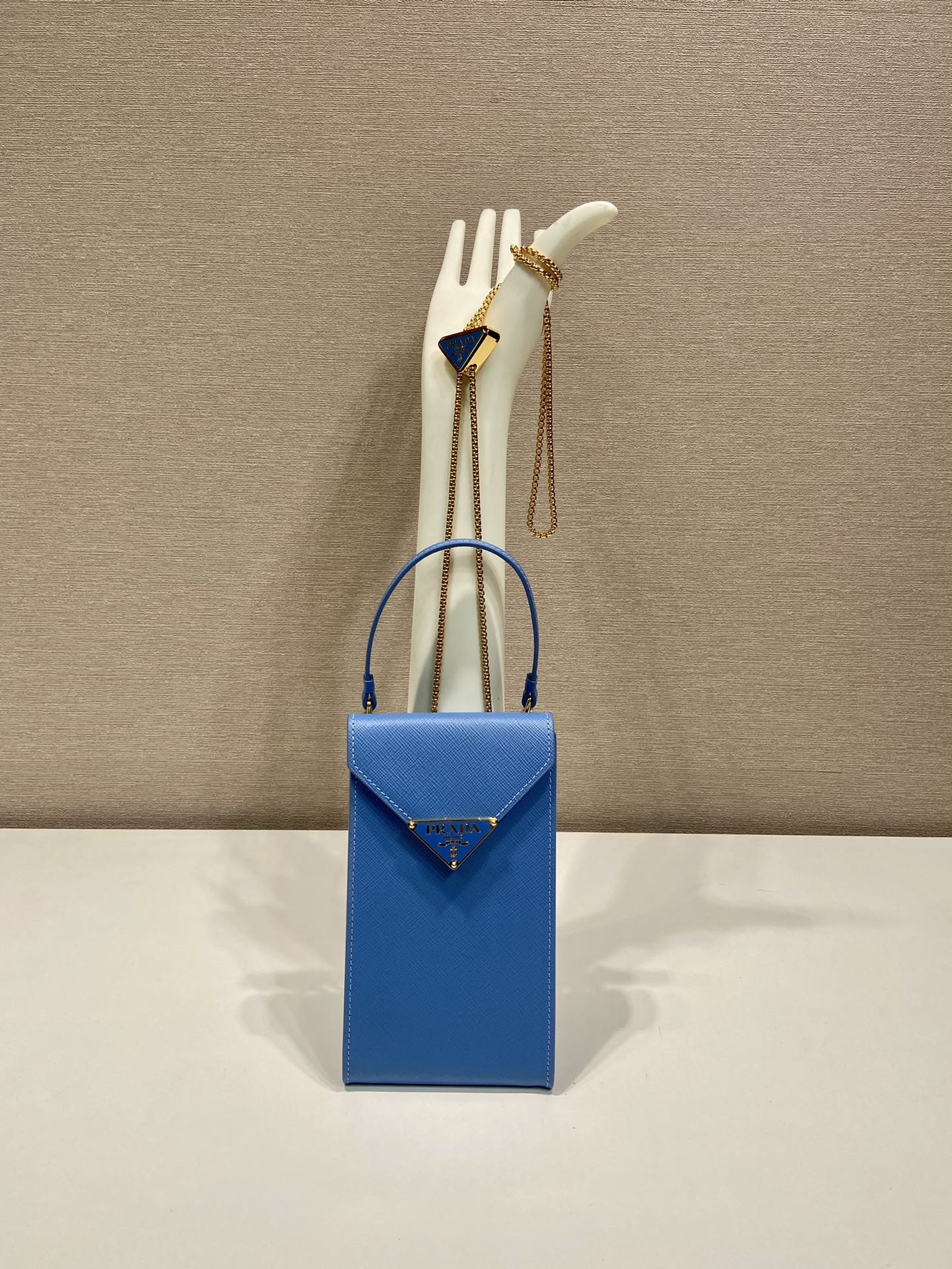 Pra*a saffiano leather mini-bag