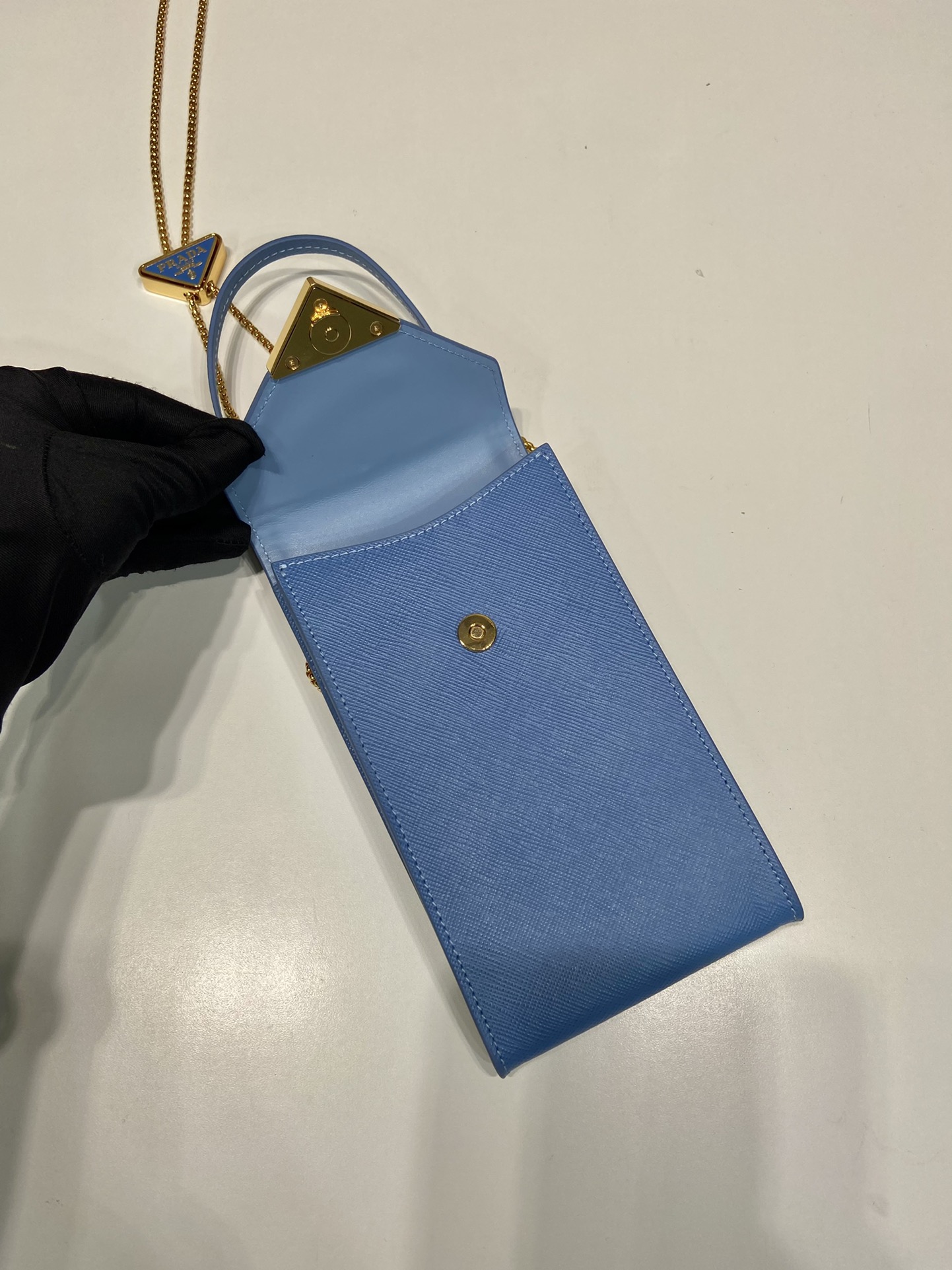 Pra*a saffiano leather mini-bag