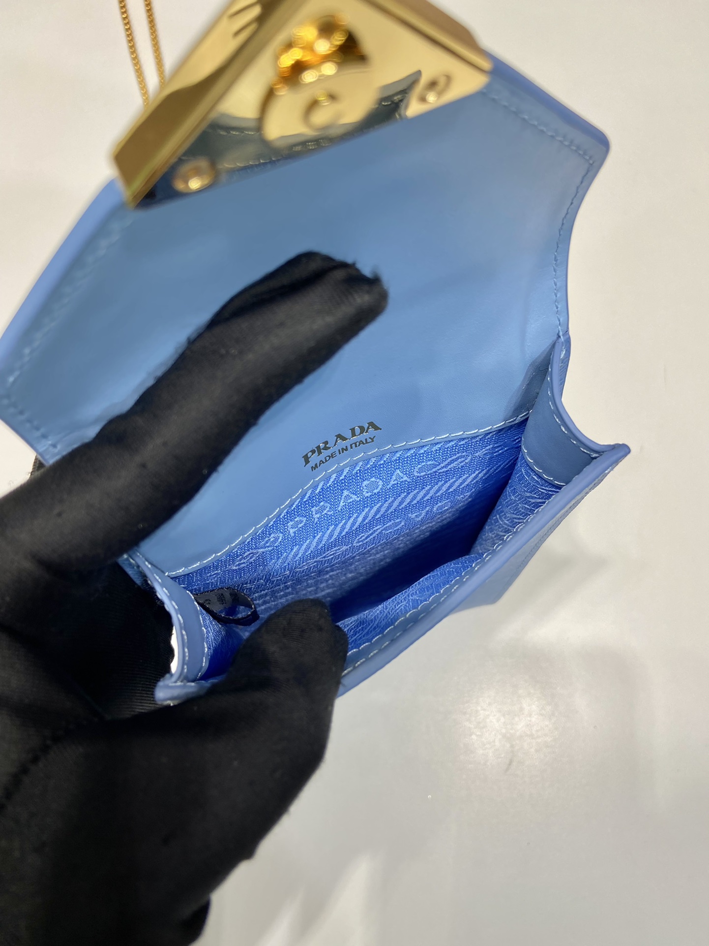 Pra*a saffiano leather mini-bag
