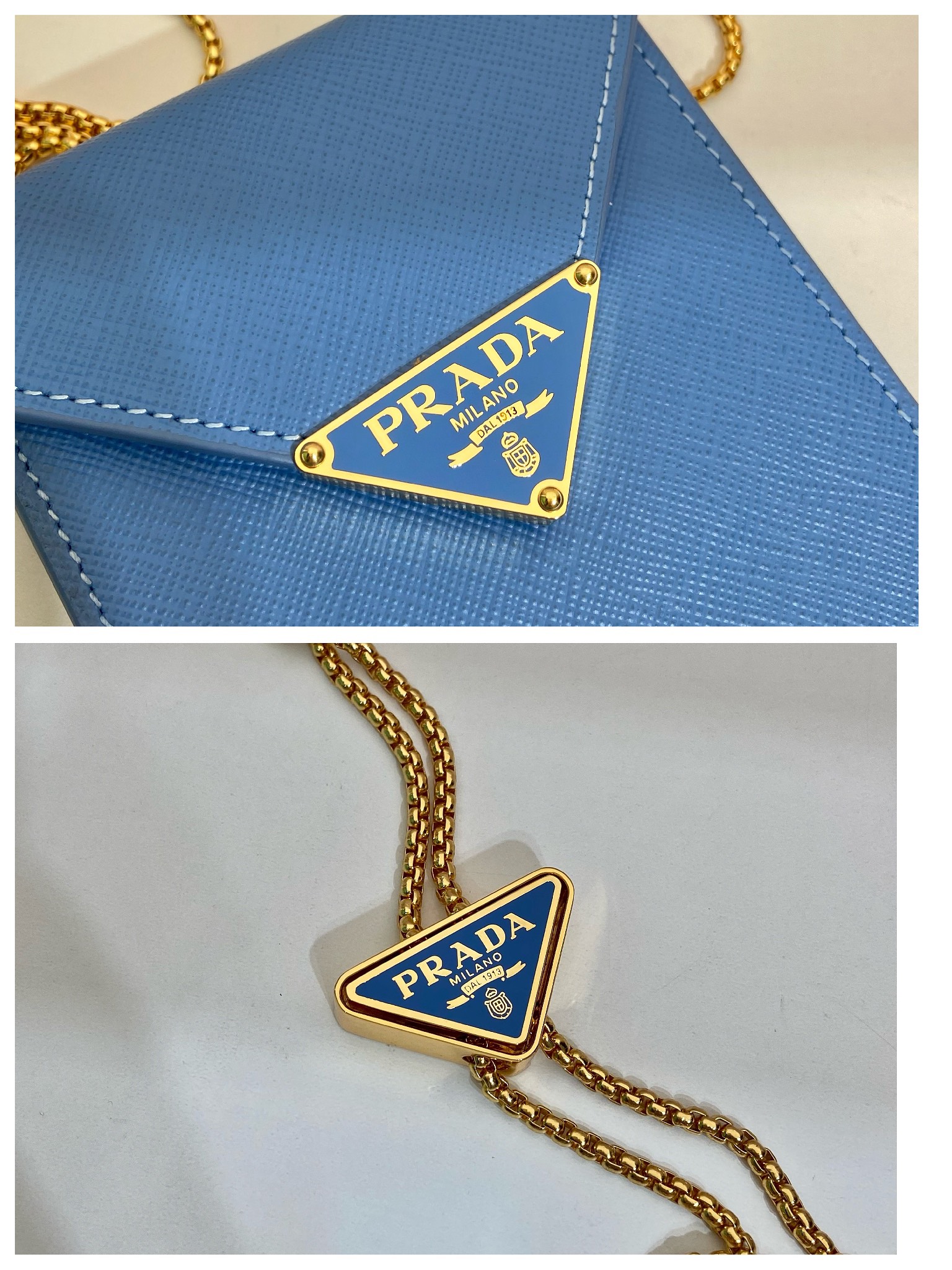 Pra*a saffiano leather mini-bag