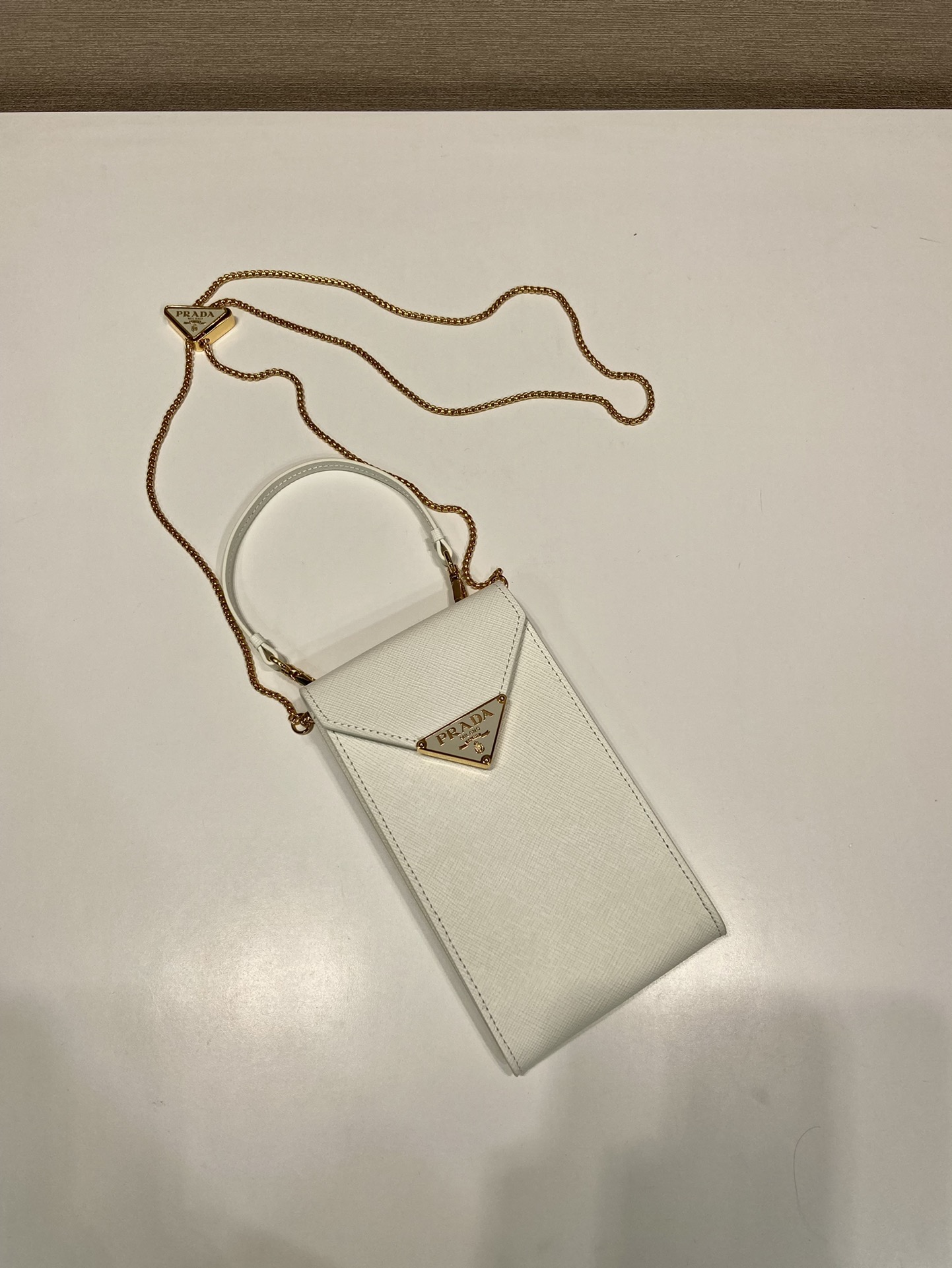 Pra*a saffiano leather mini-bag