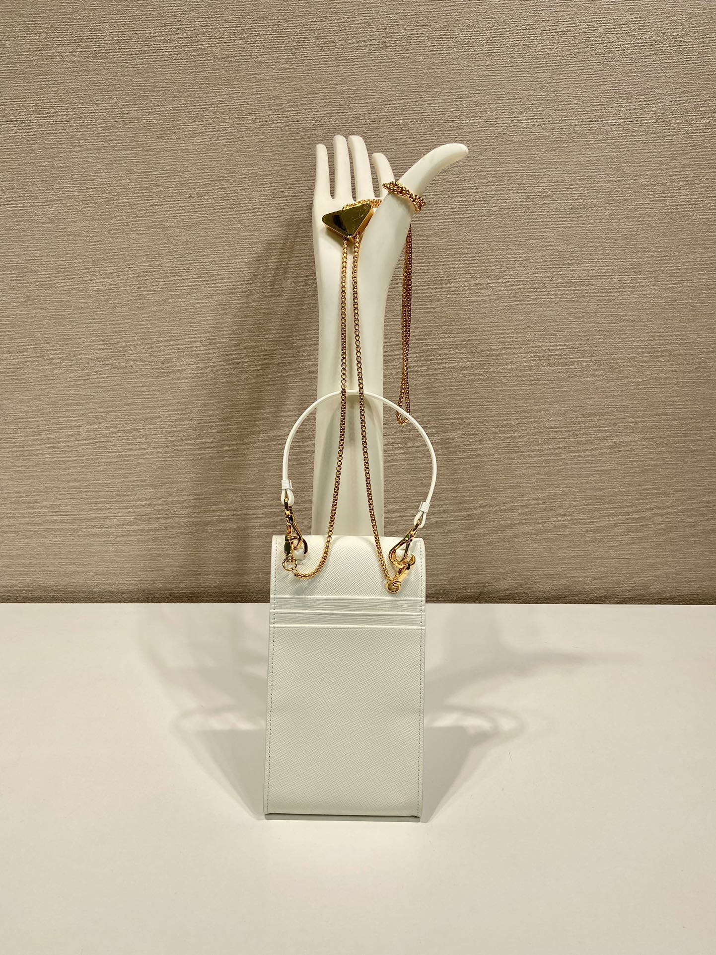 Pra*a saffiano leather mini-bag