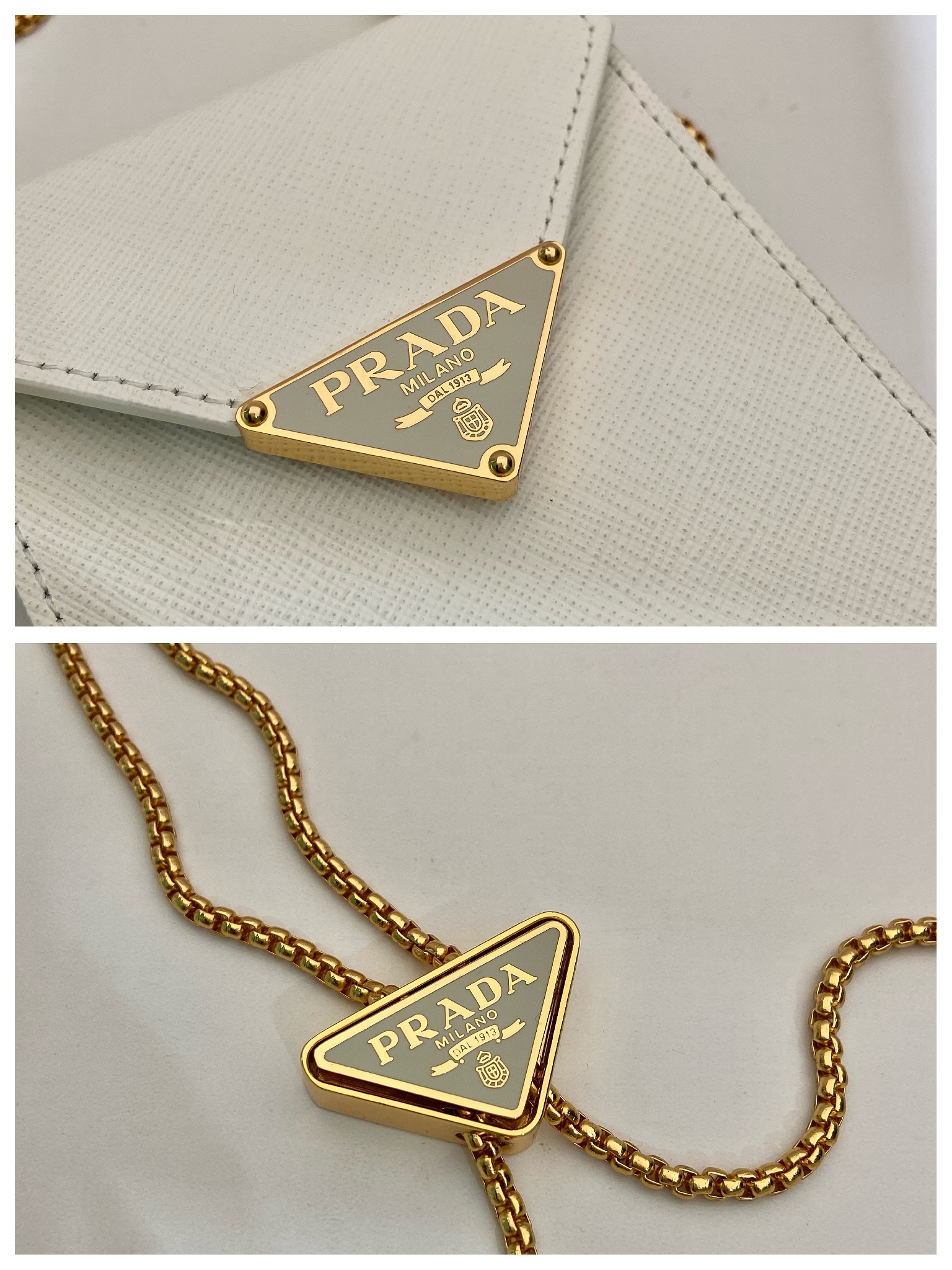 Pra*a saffiano leather mini-bag