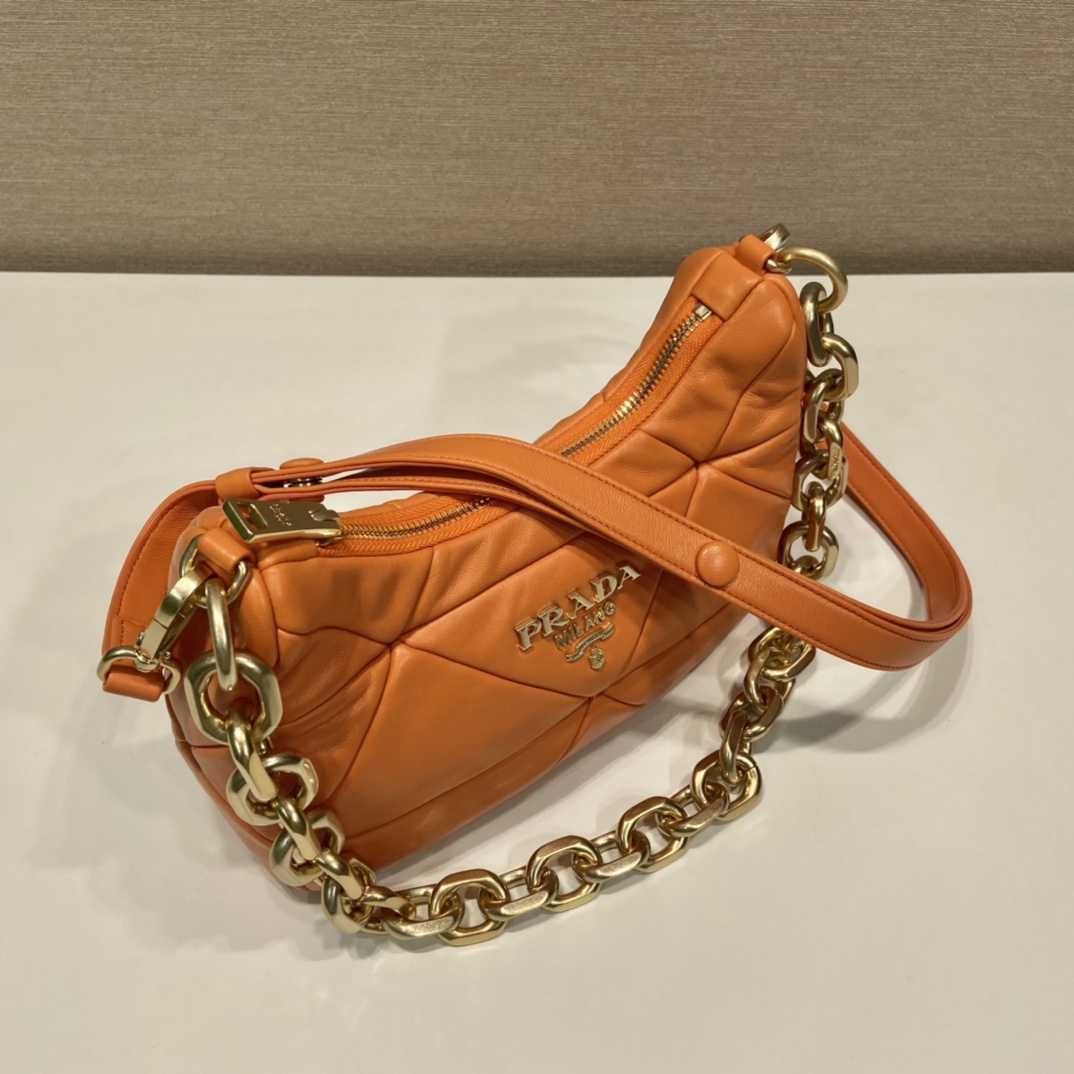 Pra*a leather shoulder bag