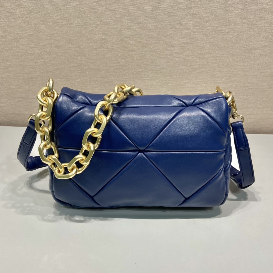 Pra*a system nappa patchwork shoulder bag