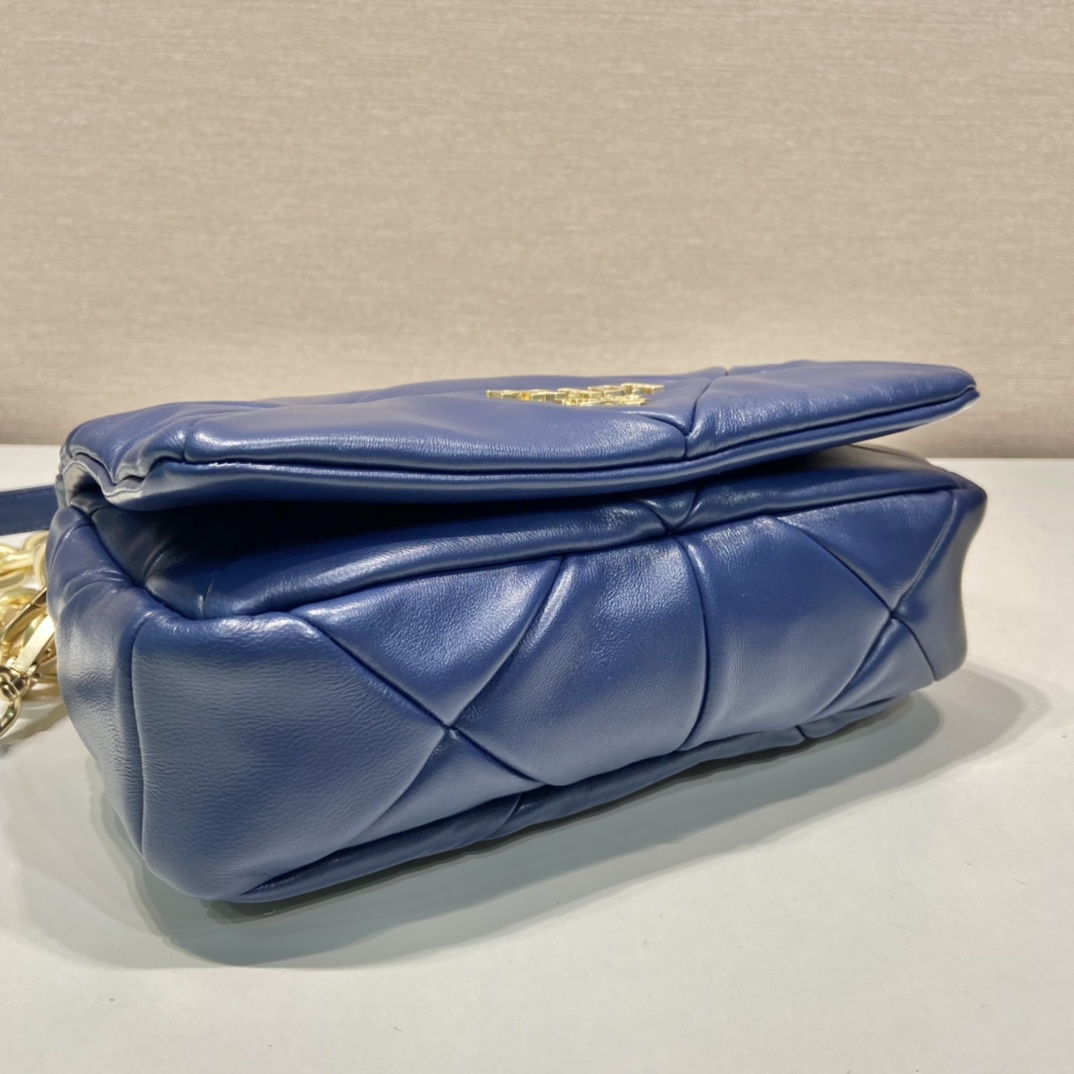 Pra*a system nappa patchwork shoulder bag