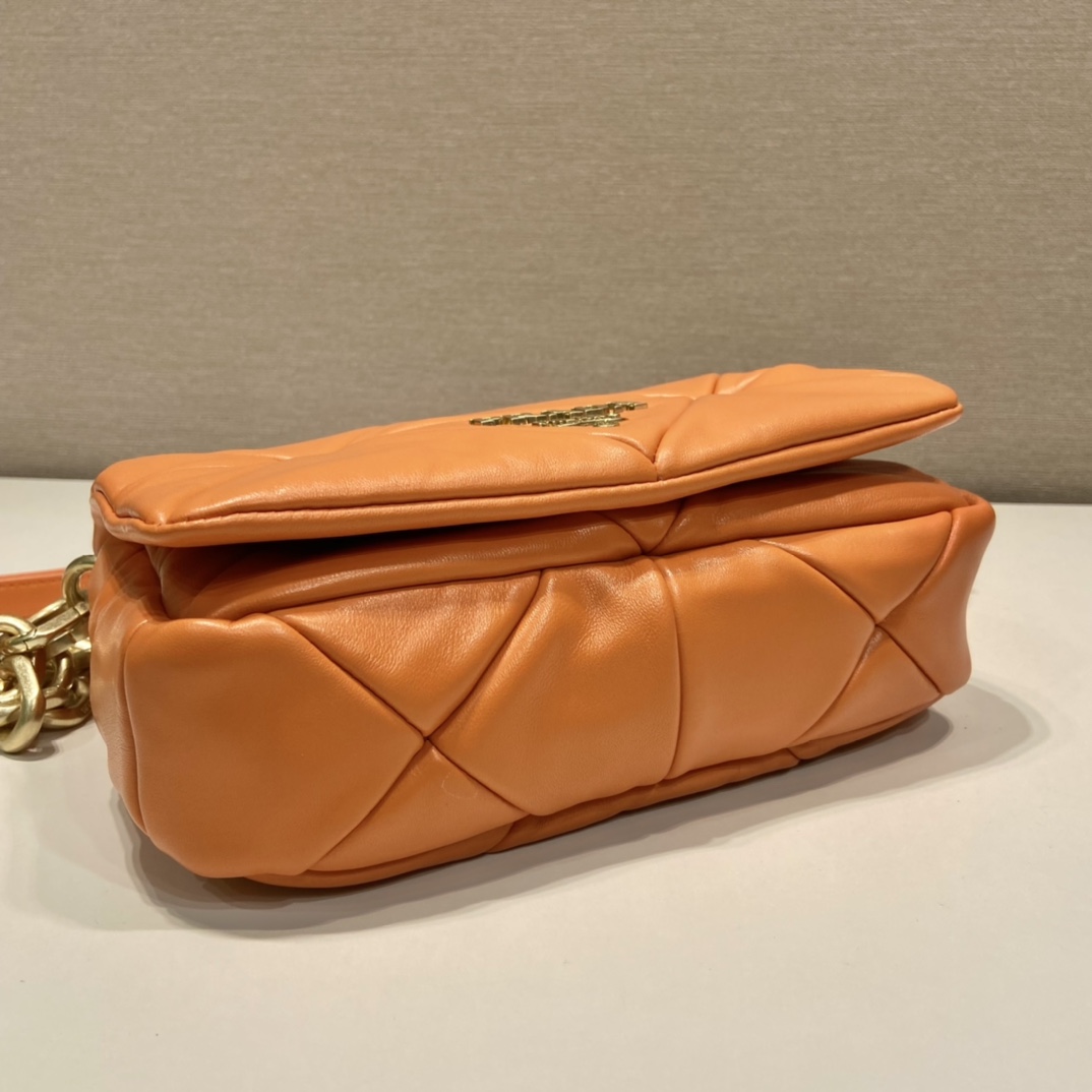 Pra*a system nappa patchwork shoulder bag