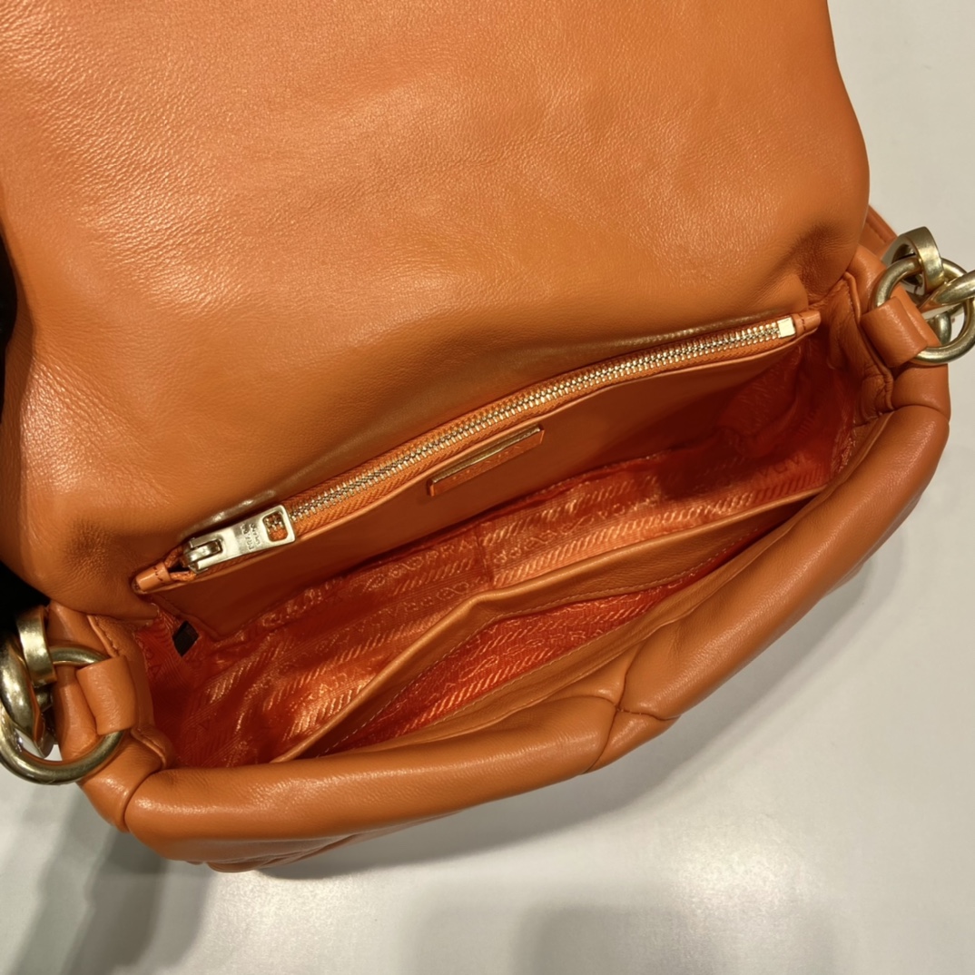 Pra*a system nappa patchwork shoulder bag