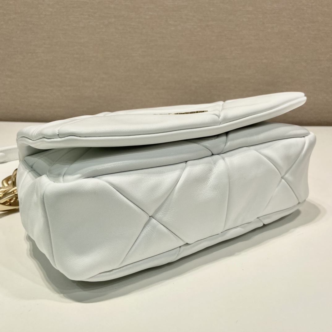 Pra*a system nappa patchwork shoulder bag